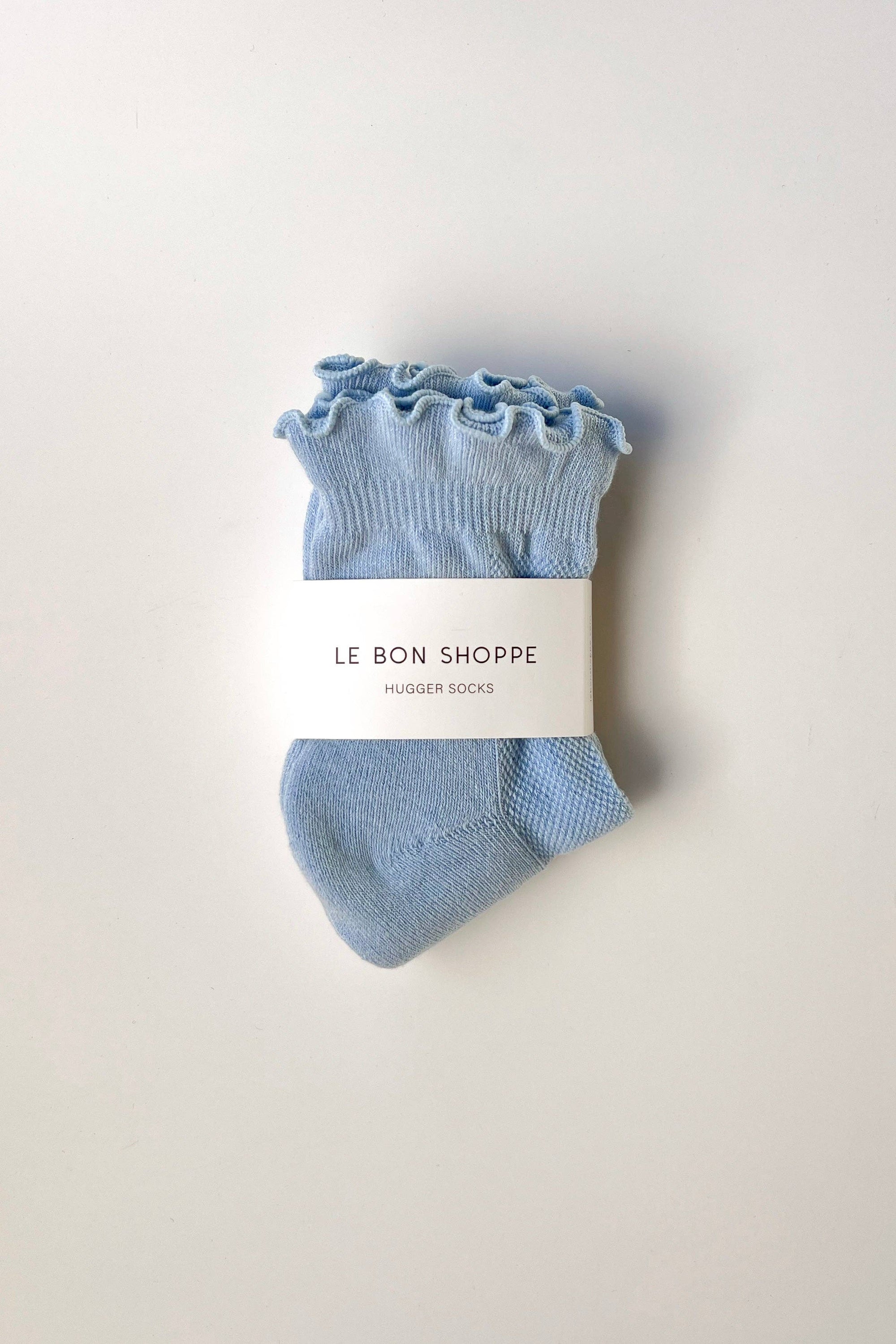 Le Bon Shoppe | Ruffled Hugger Crew Socks | Periwinkle