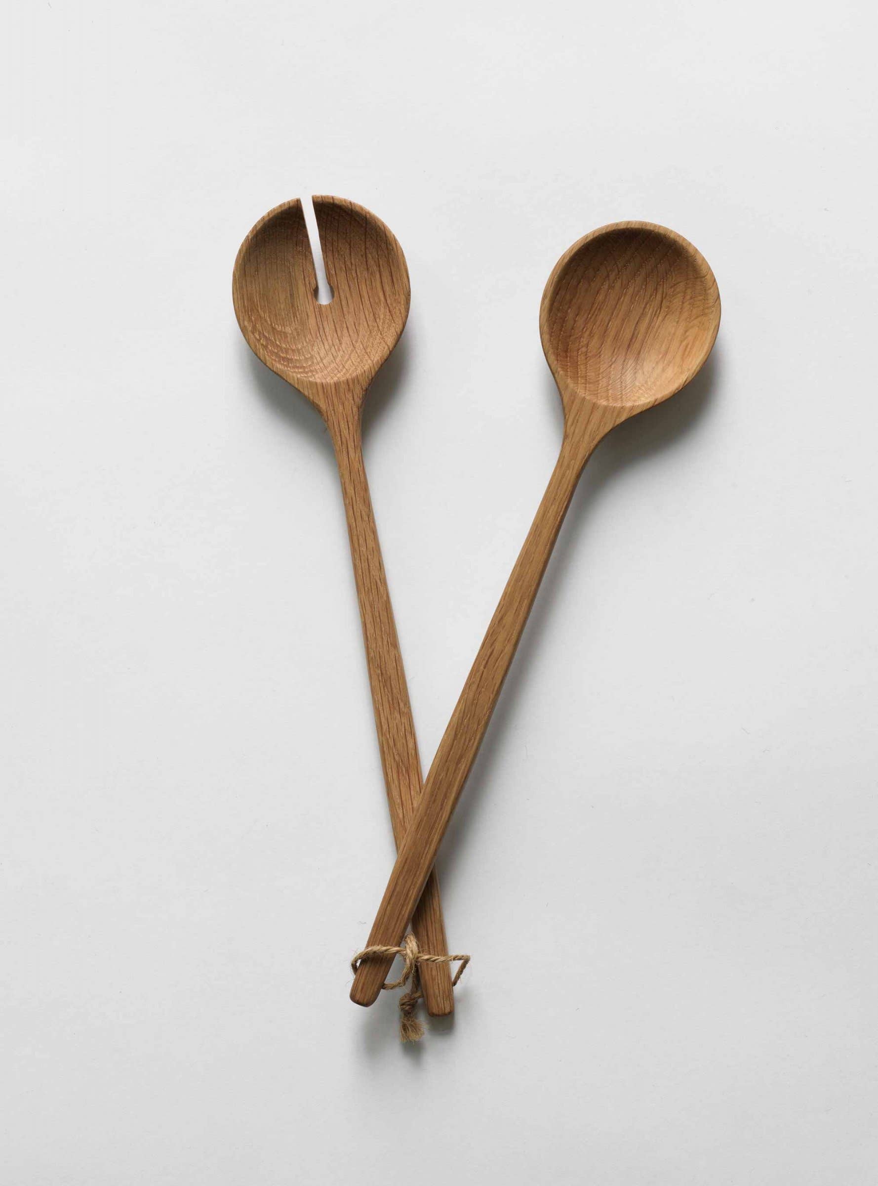 Oak Serving Spoons