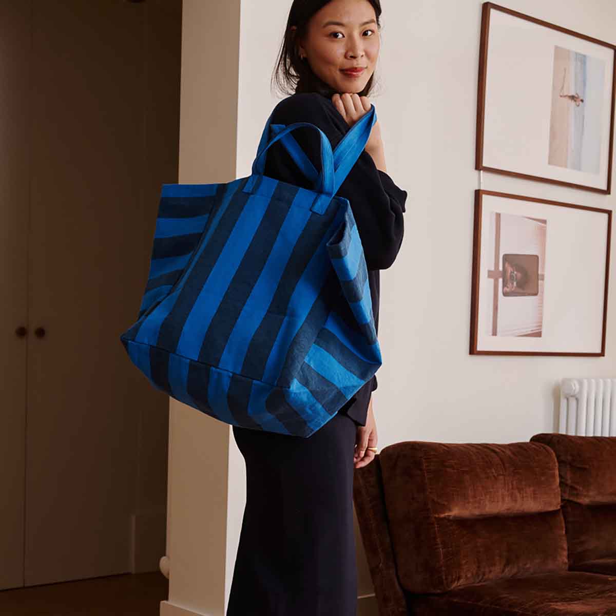 The Big Bag | Night Blue Big Stripe