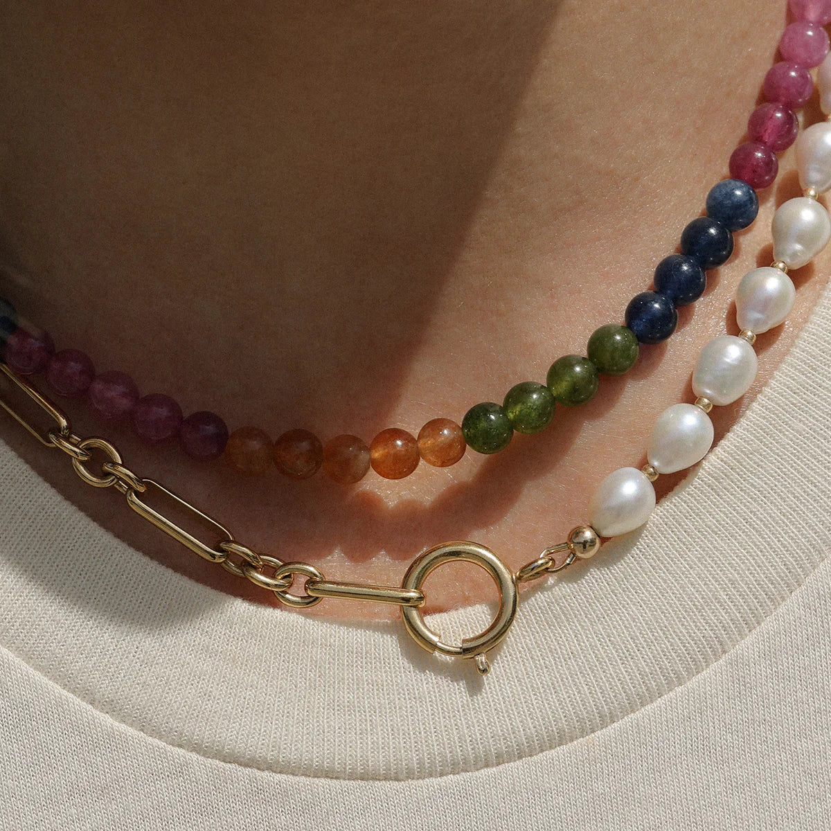 Leah Alexandra | Rainbow Jade Gemstone Necklace