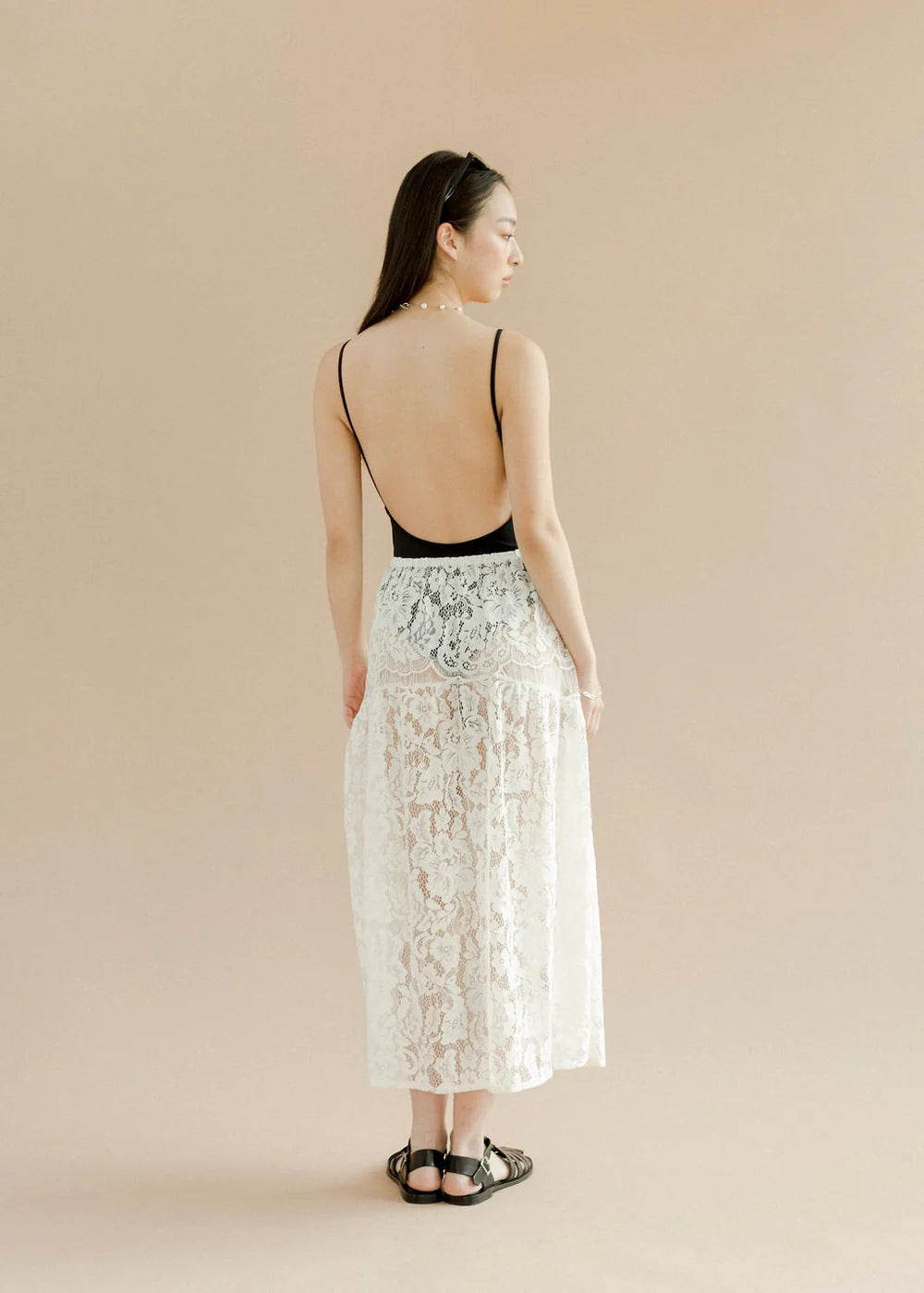 A Bronze Age | Field Skirt|  Ivory Lanai Lace