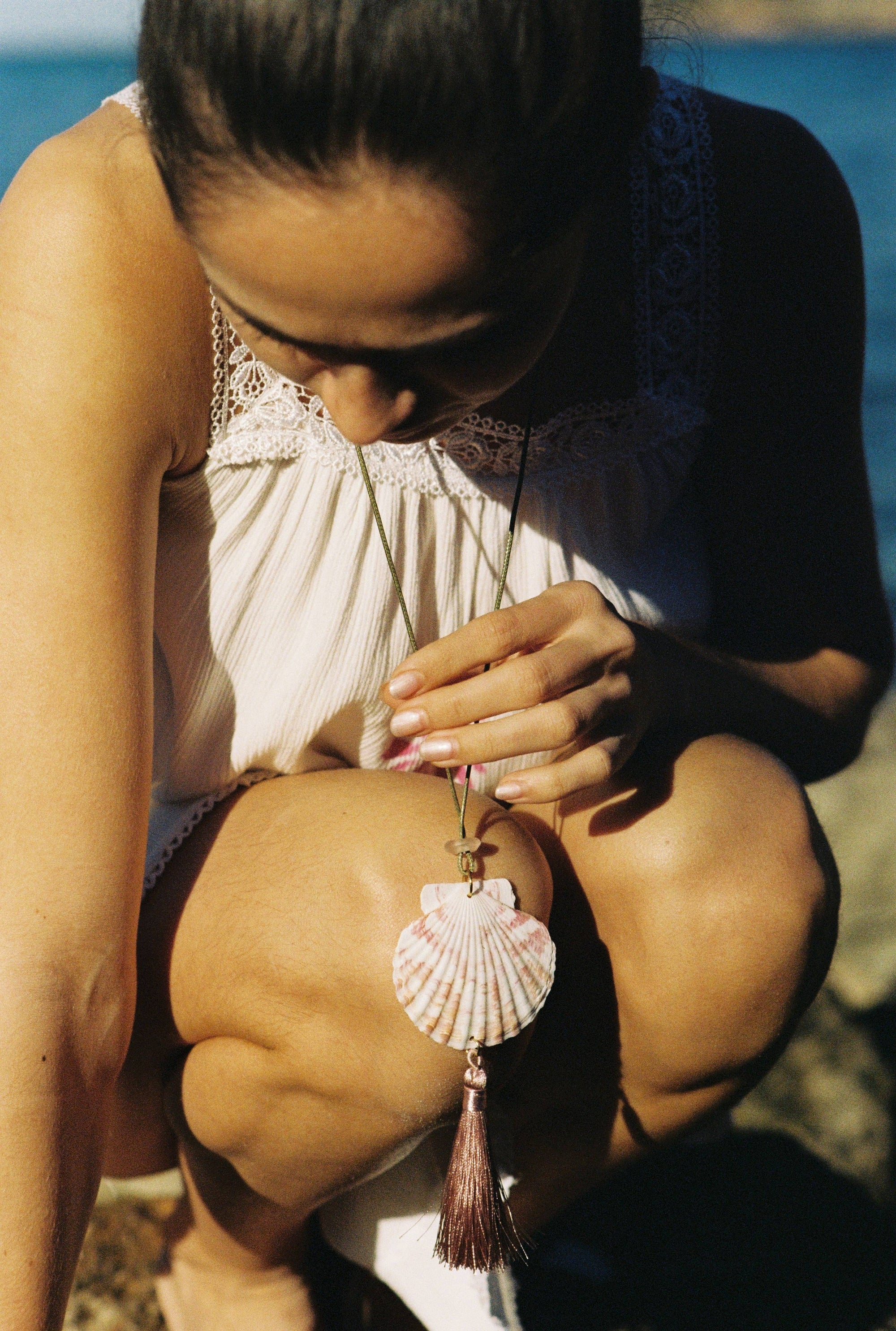 SC collection | Hazel Shell Tassel  Necklace