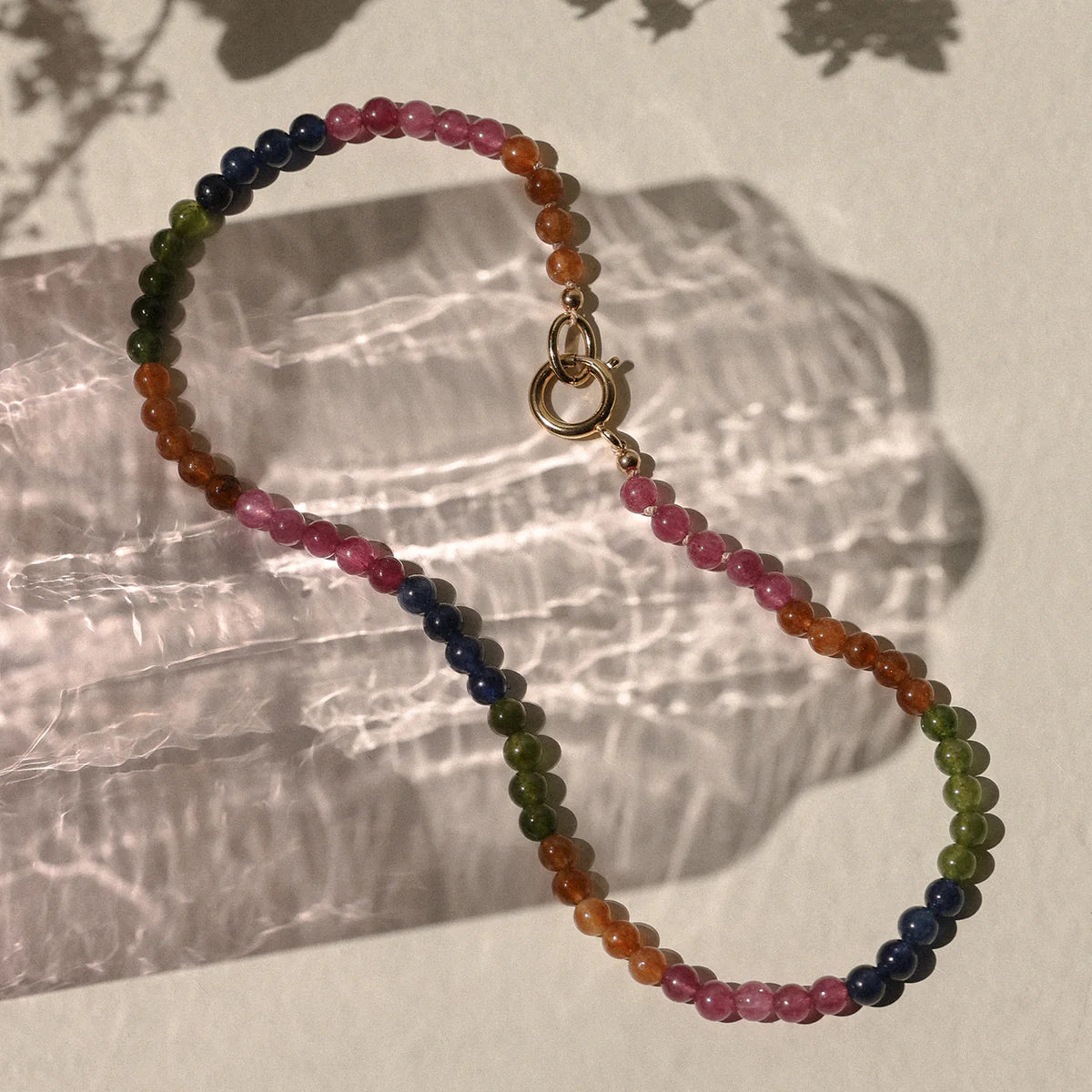 Leah Alexandra | Rainbow Jade Gemstone Necklace - Paloma