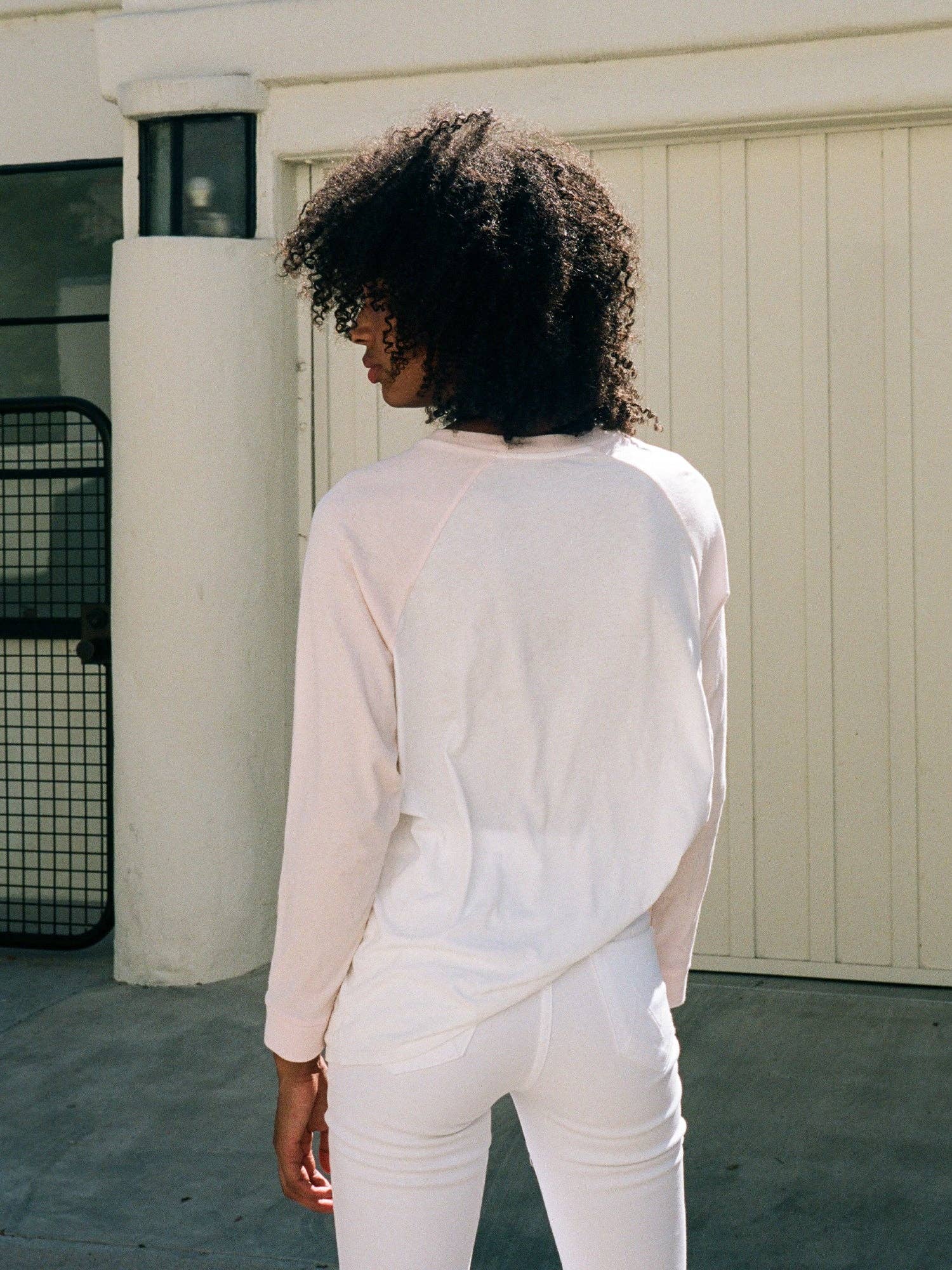 Tomorrow in a Year| Loose Fit Raglan Baseball Tee| Blush/White