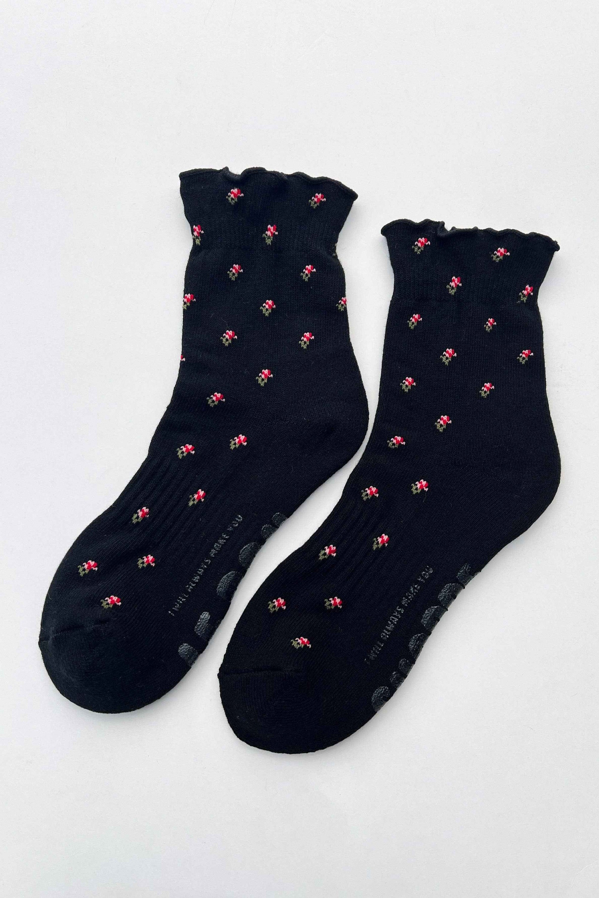 Le Bon Shoppe | Petal Ruffled Hugger Crew Socks