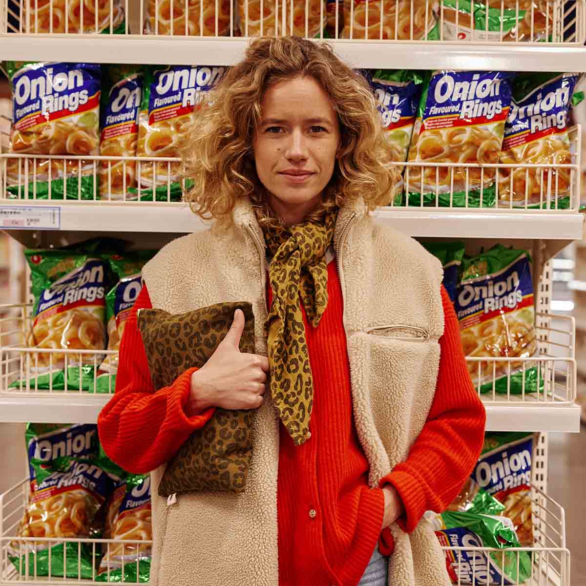 The Big Pouch | Olive Leopard