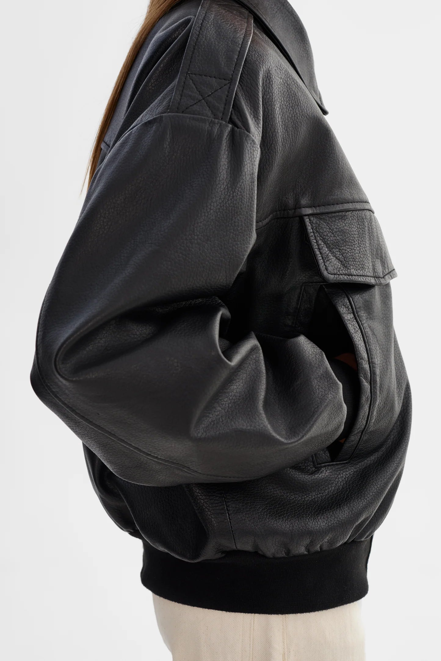 Lamarque Leather Bomber | Black