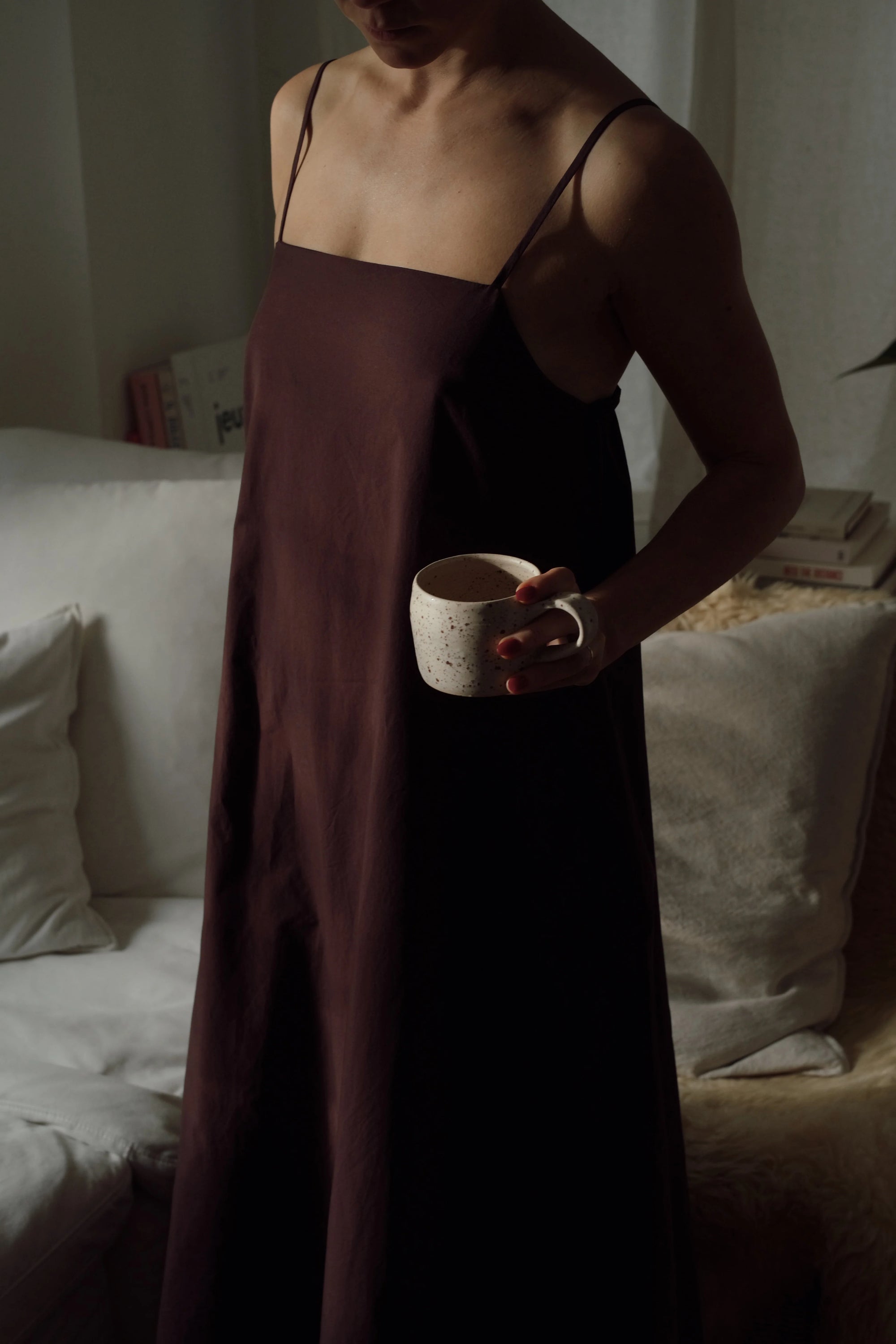Volay | The Midi Tie Back Dress | Espresso