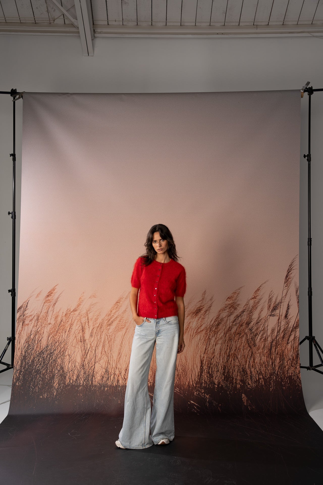 Colorush| Brushed Chamonix Tee Cardi | Spicy