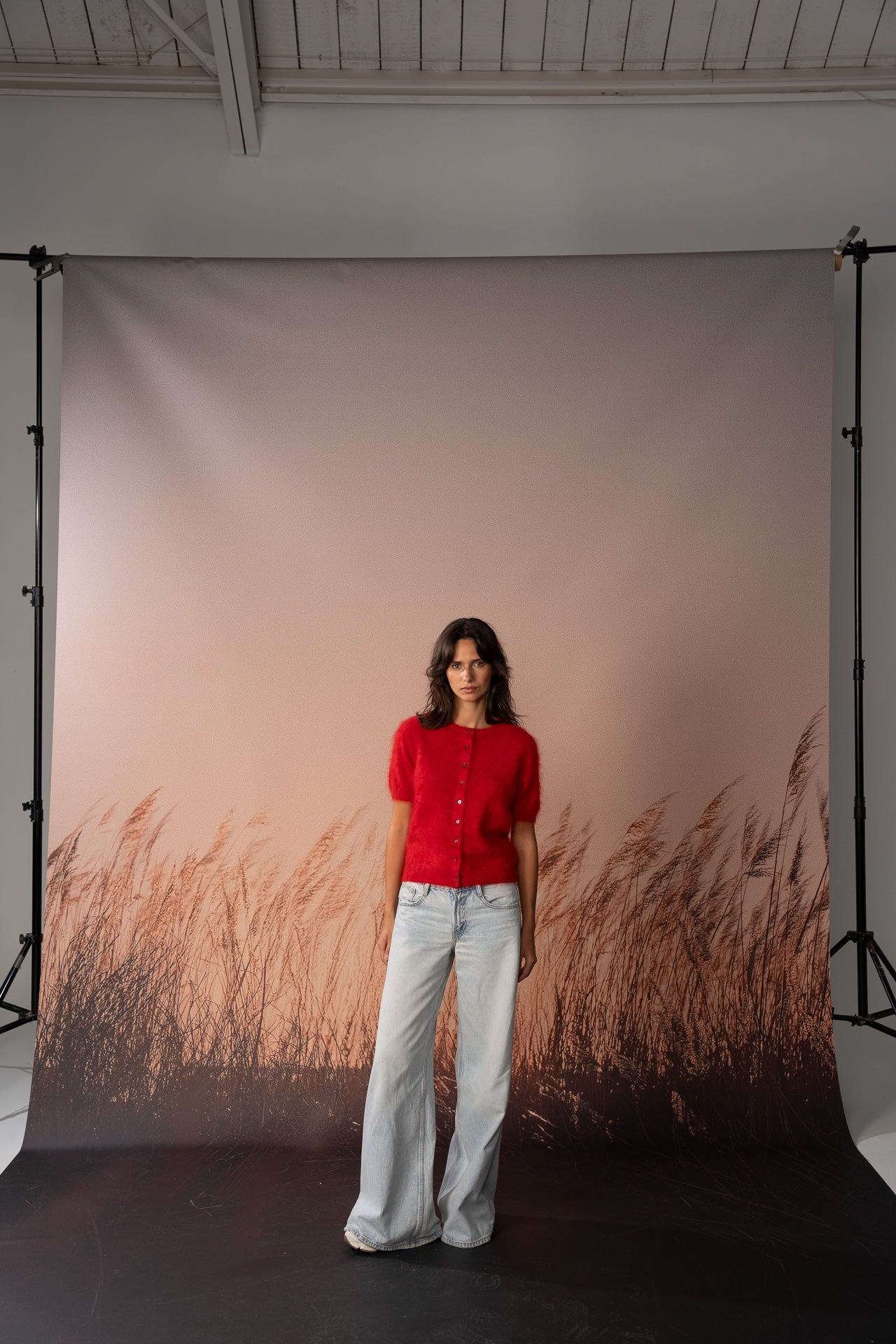 Colorush| Brushed Chamonix Tee Cardi | Spicy