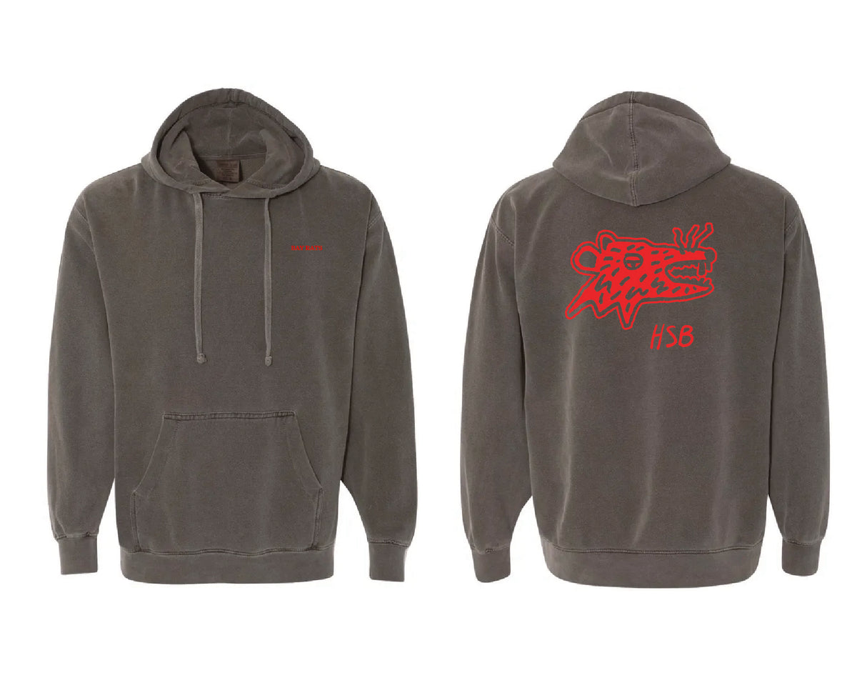 Bay Rat Hoodie | washed black and pepper