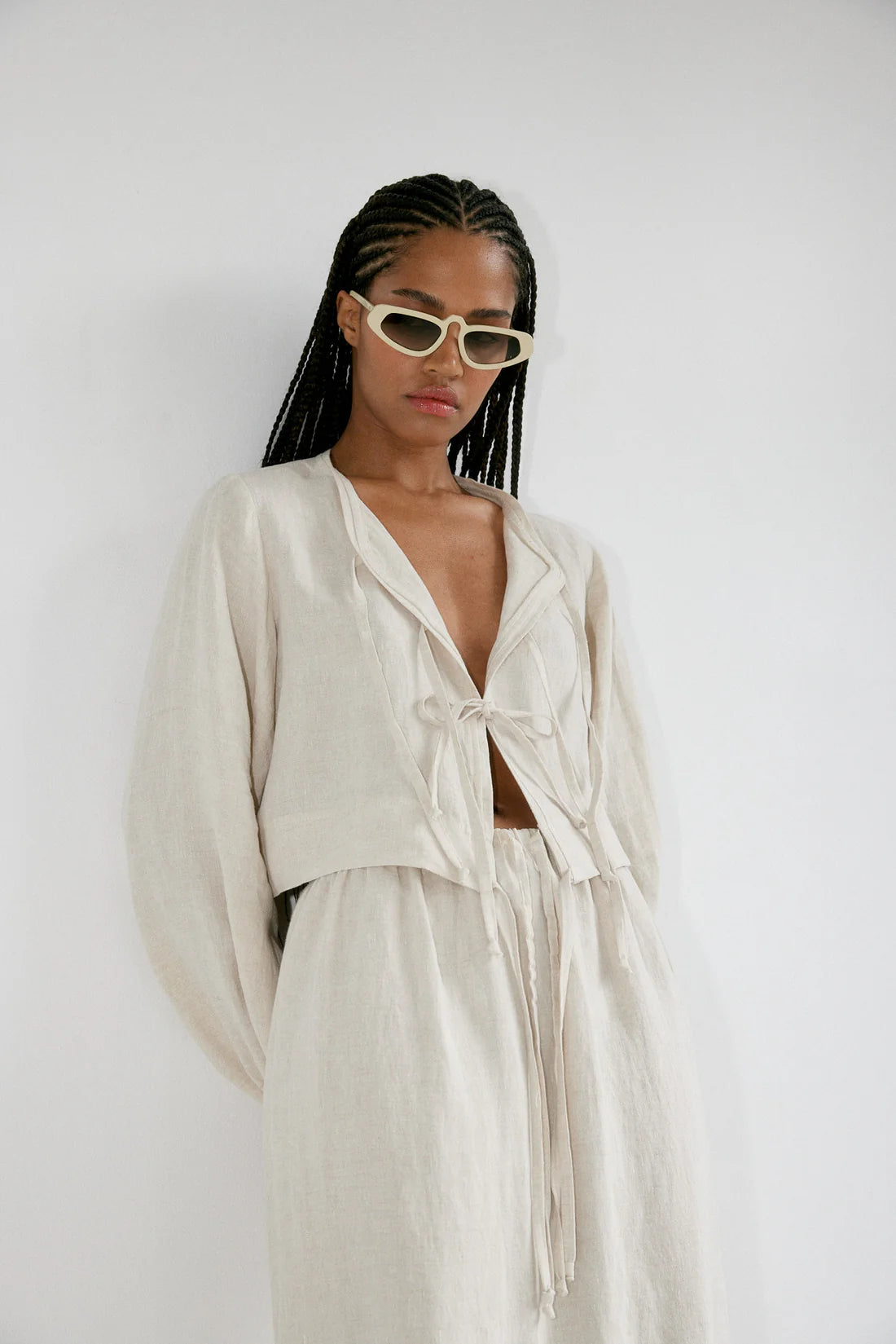 Bohème The Tie Top | Oat Linen