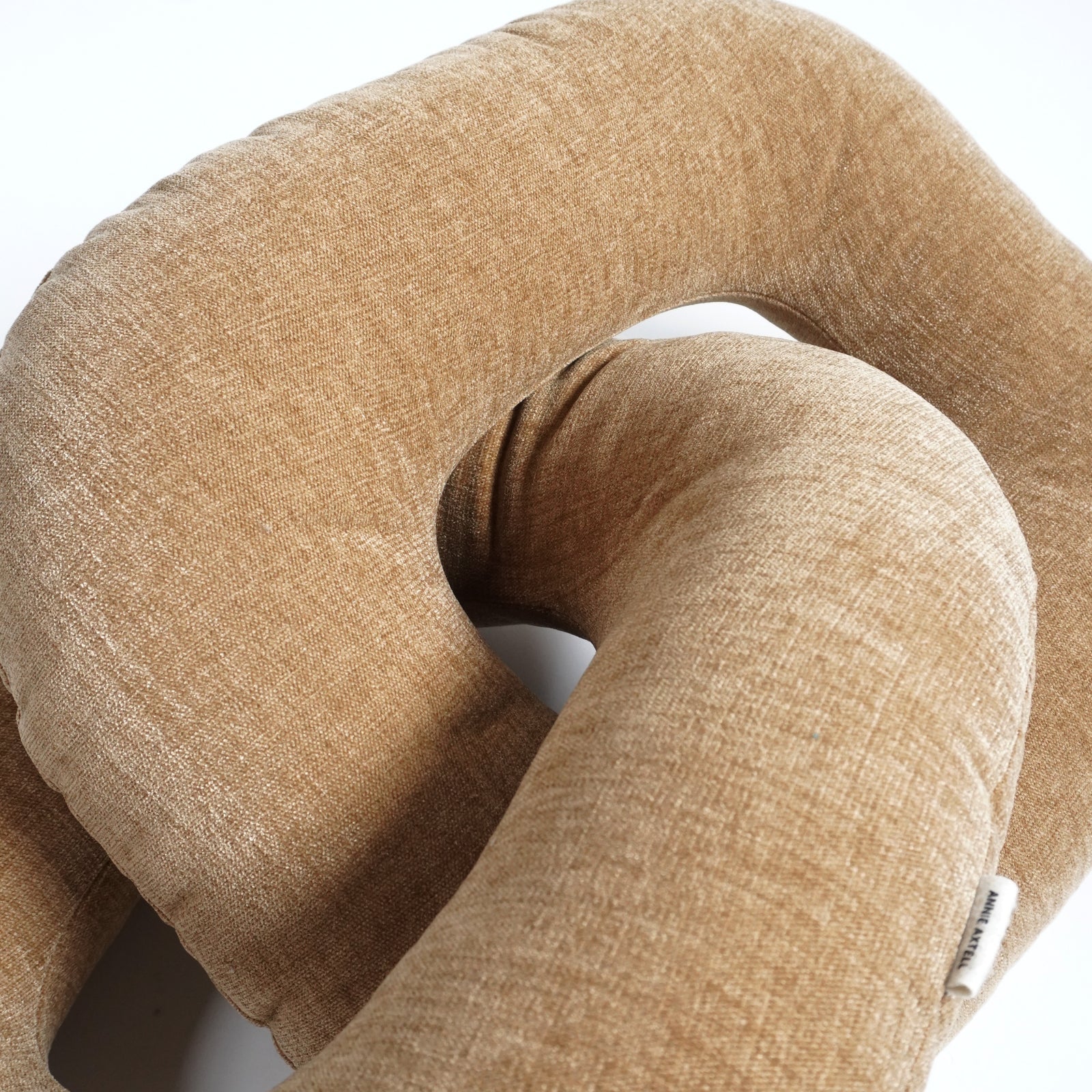 Annie Axtell Chain Link Pillow | Brown Chenille