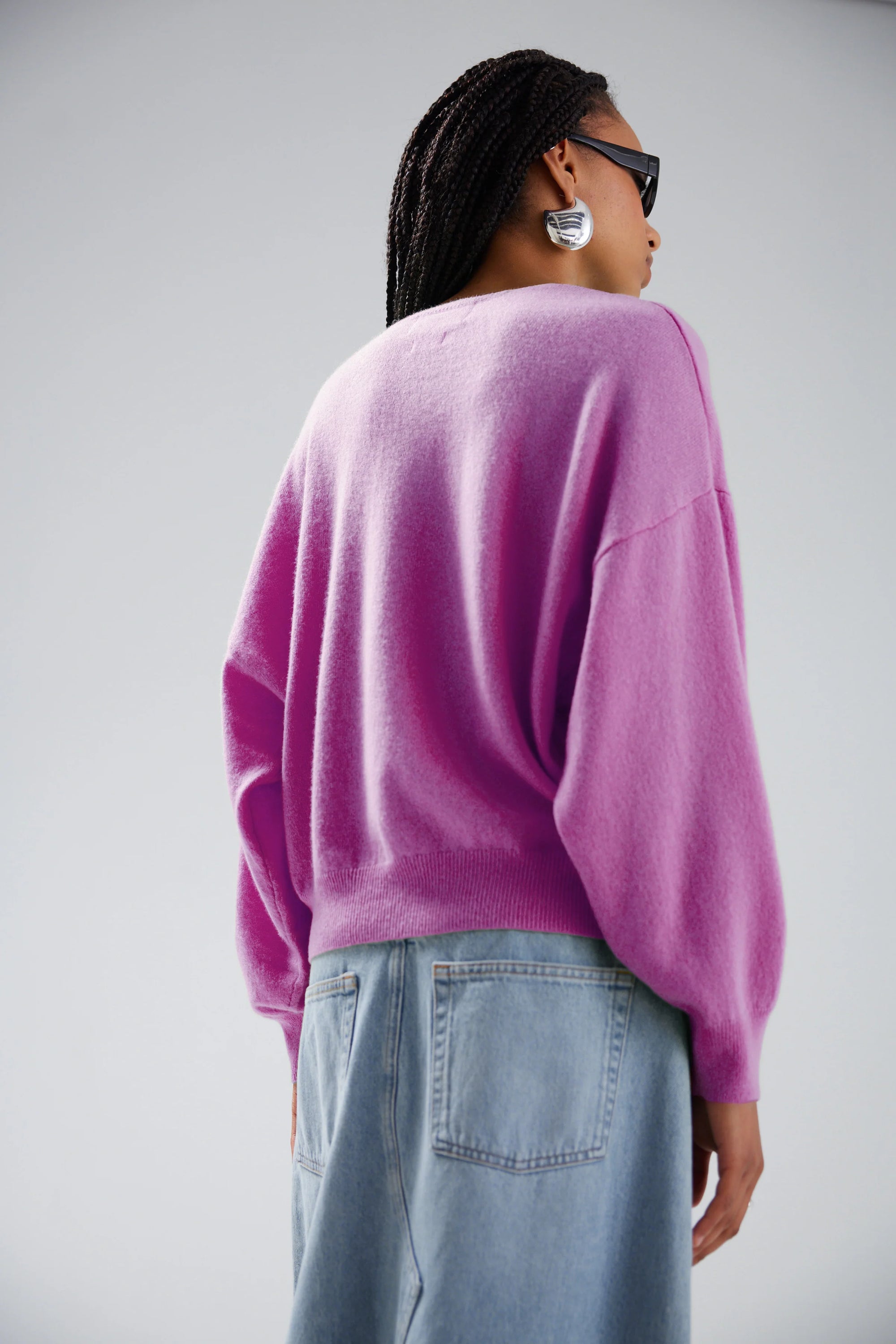 Colorush| Miley Boyfriend Crew Cashmere Sweater