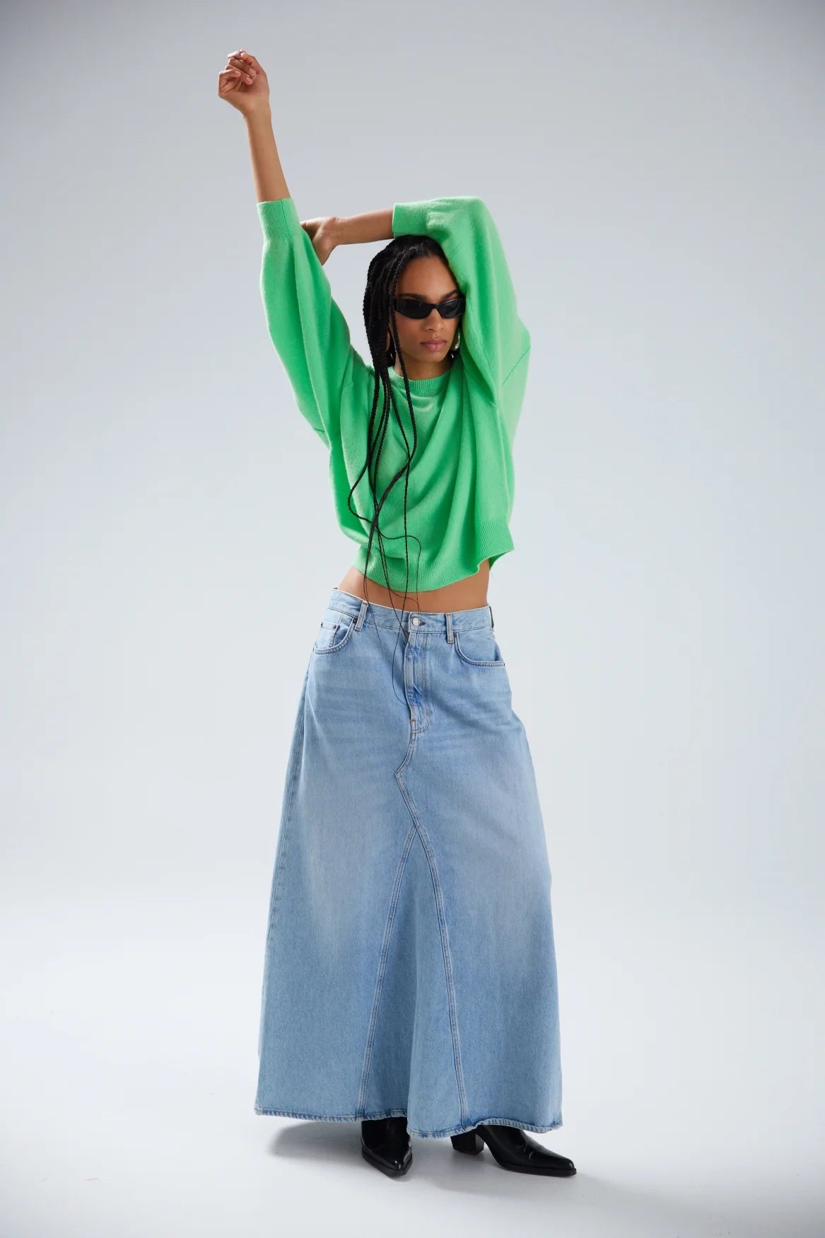 Colorush| Miley Boyfriend Crew Cashmere Sweater