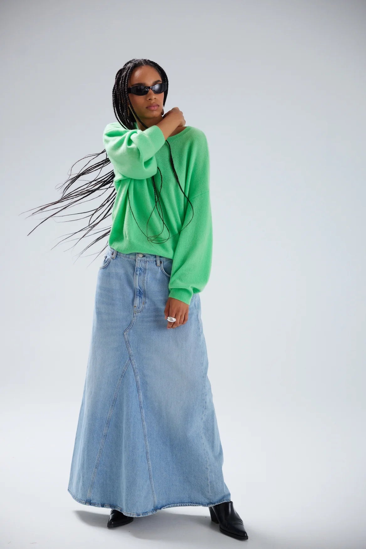 Colorush| Miley Boyfriend Crew Cashmere Sweater