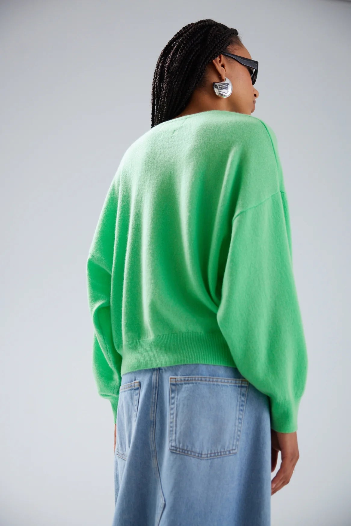 Colorush| Miley Boyfriend Crew Cashmere Sweater