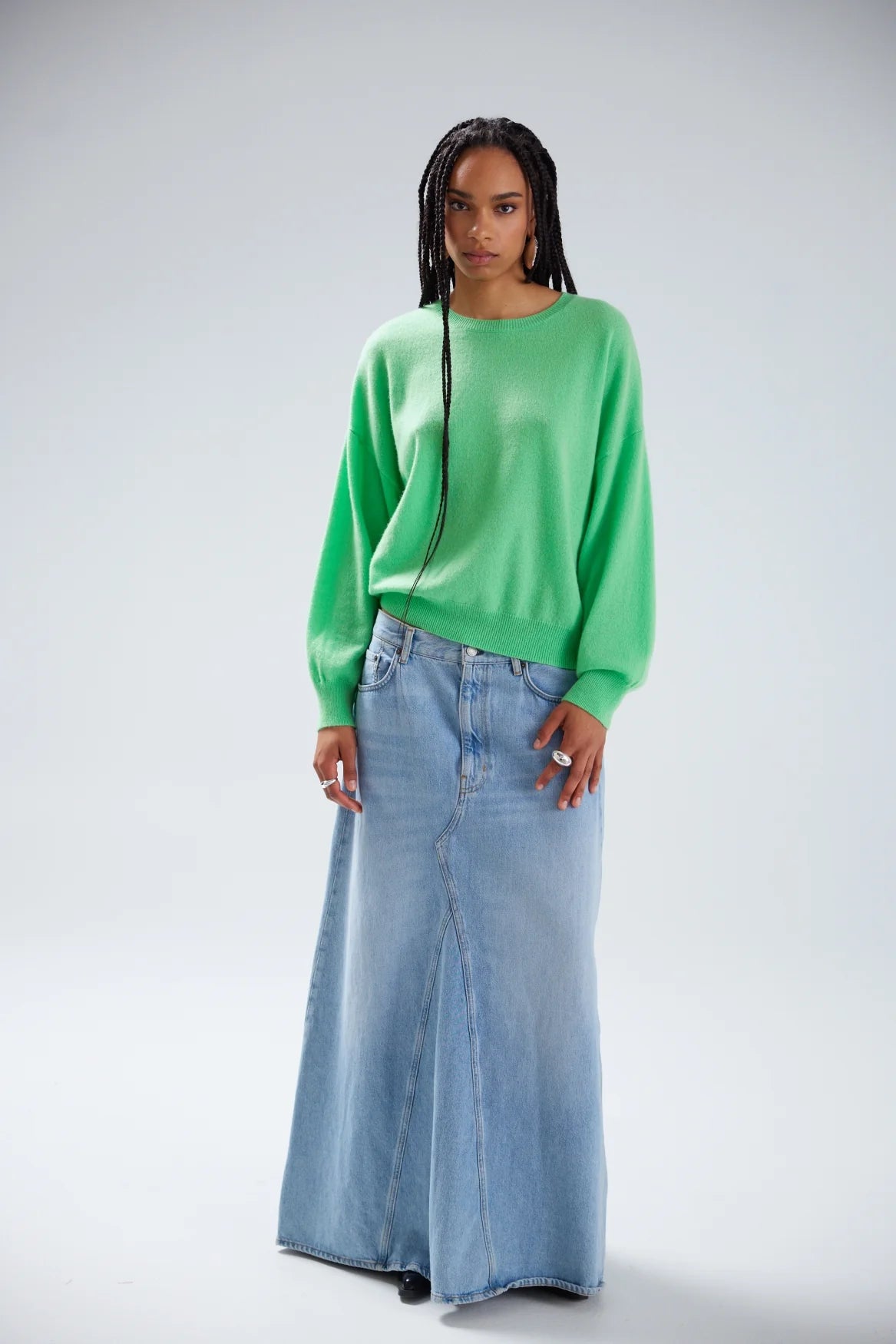 Colorush| Miley Boyfriend Crew Cashmere Sweater