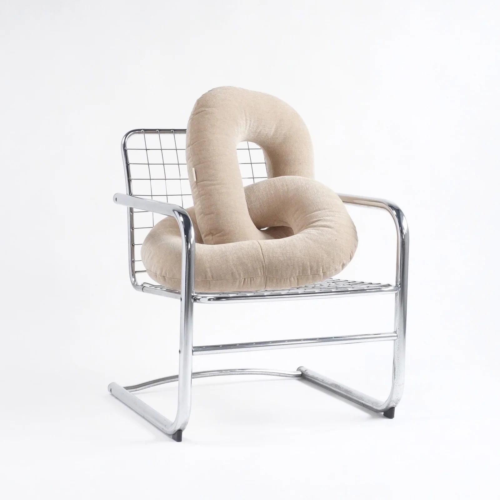 Annie Axtell Chain Link Pillow | Oat Chenille