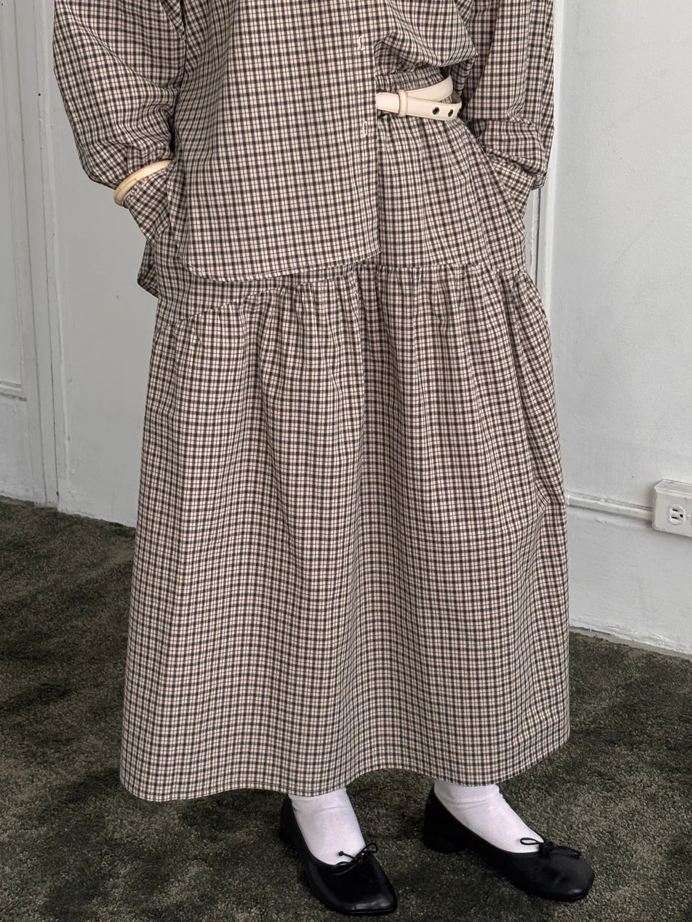 A Bronze Age | Field Skirt|  Sandy Plaid