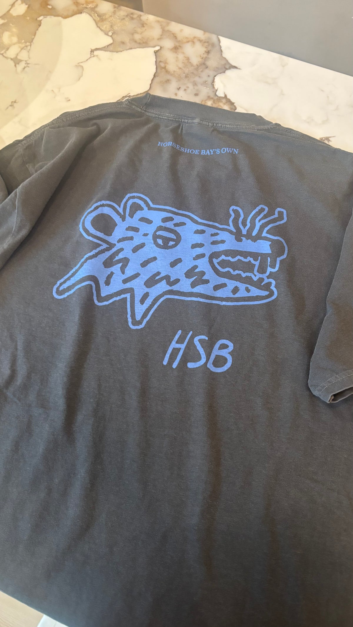 Bay Rat Tee | washed black and blue