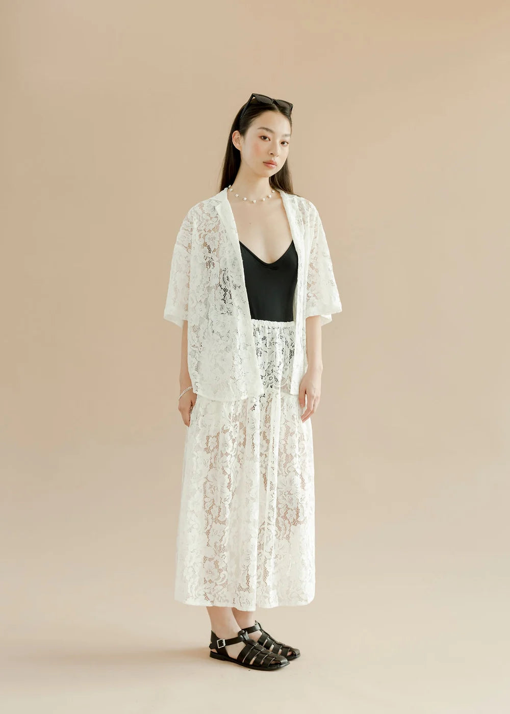 A Bronze Age | Field Skirt|  Ivory Lanai Lace