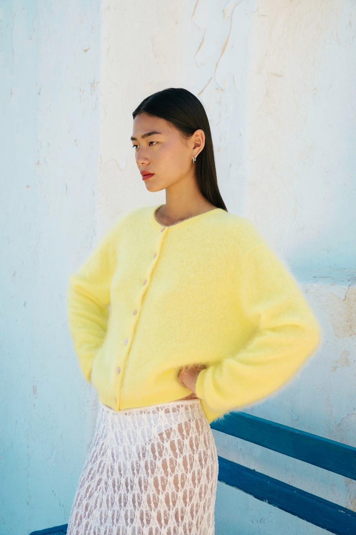 Colorush| Chelsea Brushed Cashmere Cardigan - Paloma