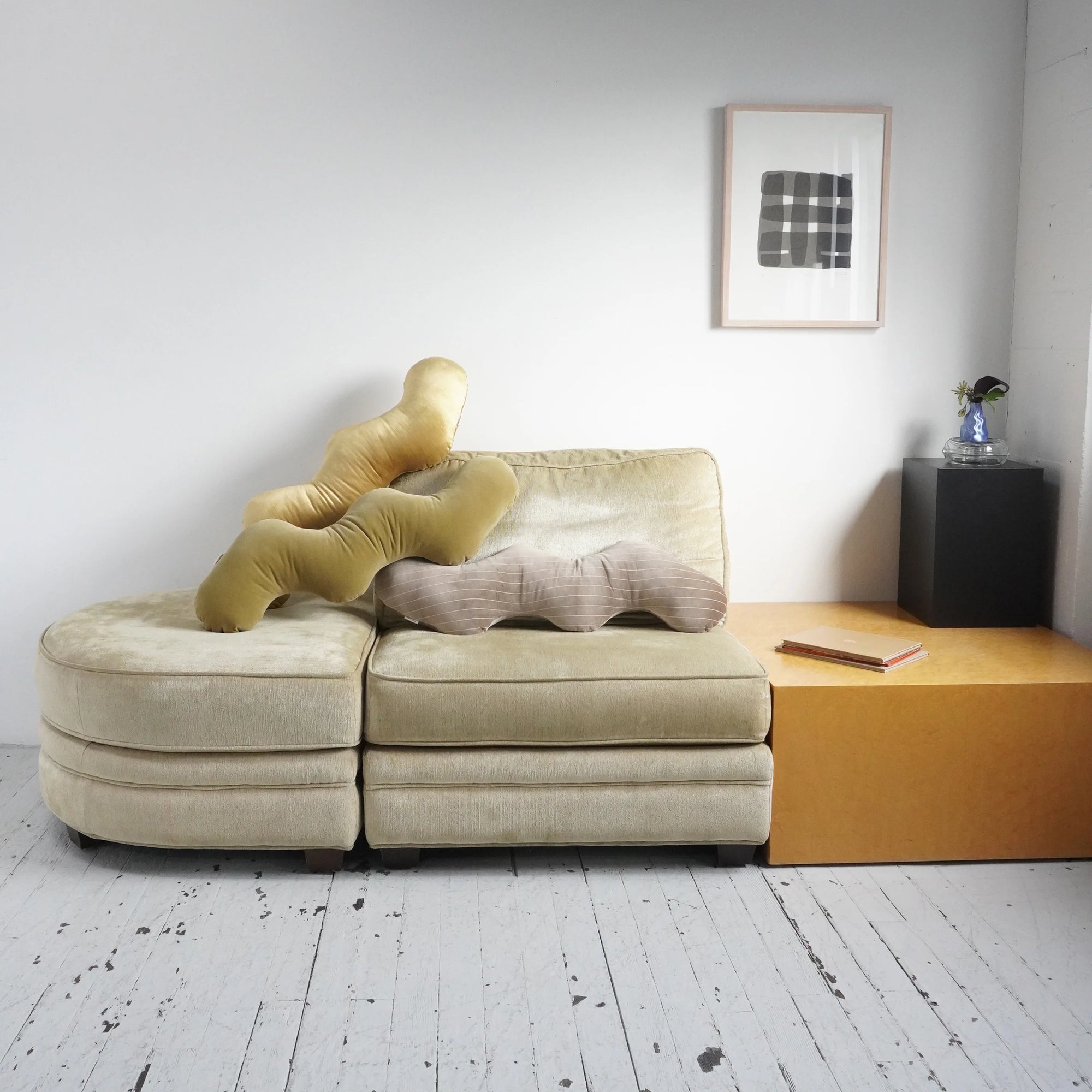 Annie Axtell Wiggle Pillow| Pistachio Velvet