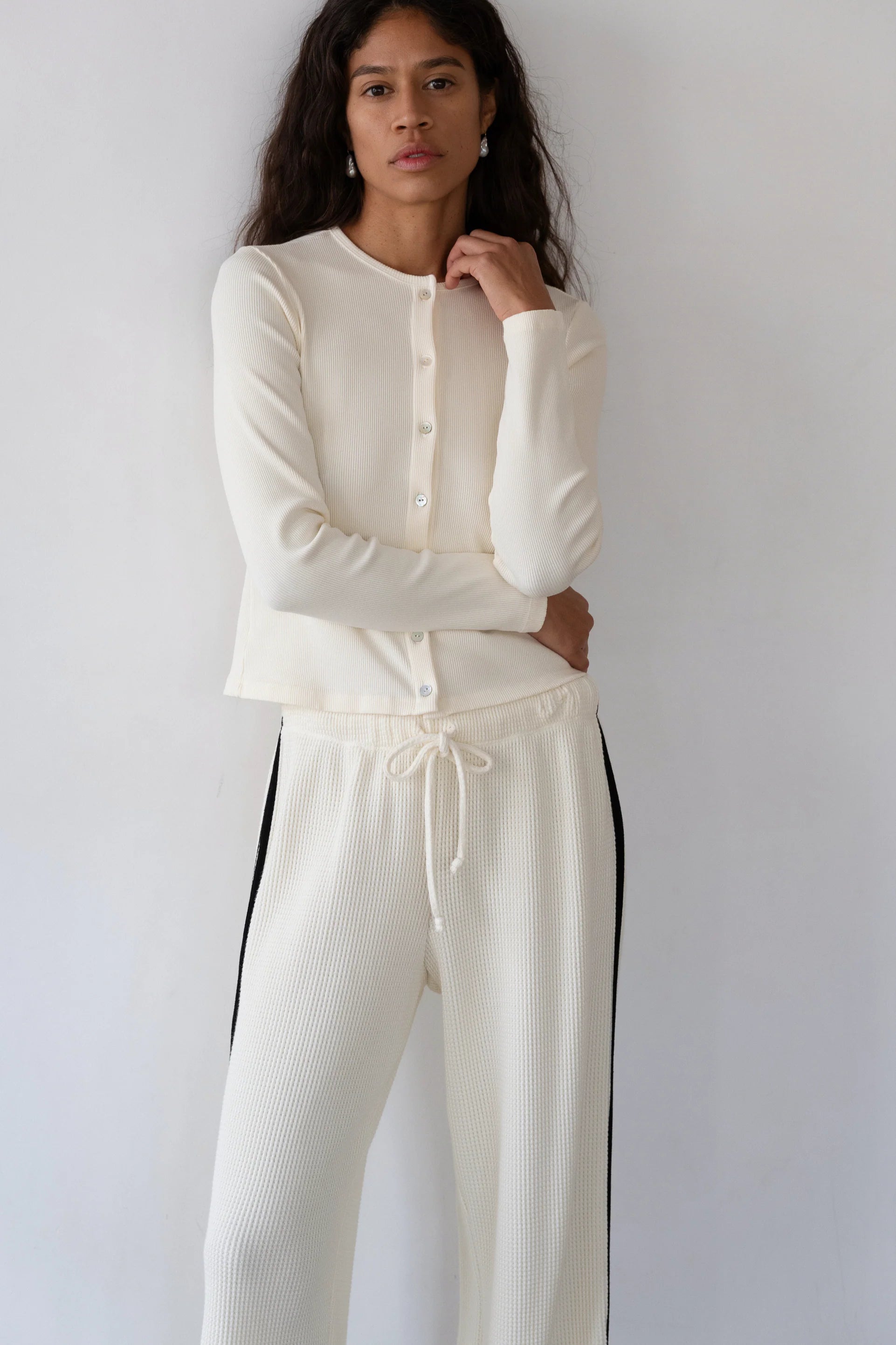 Donni The Rib Cardi | Creme