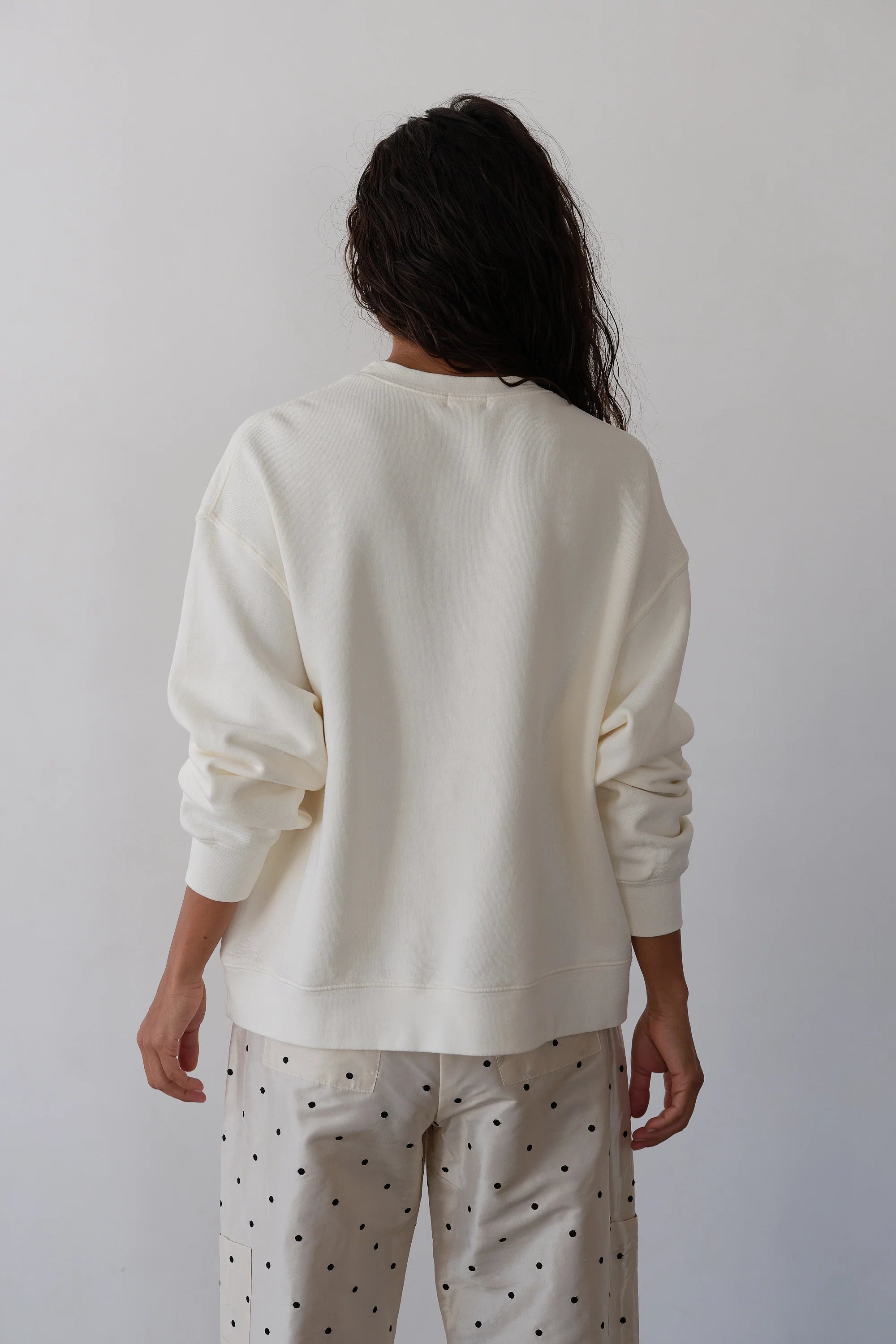 Donni The Eco-Fleece Oversized Sweatshirt | Creme
