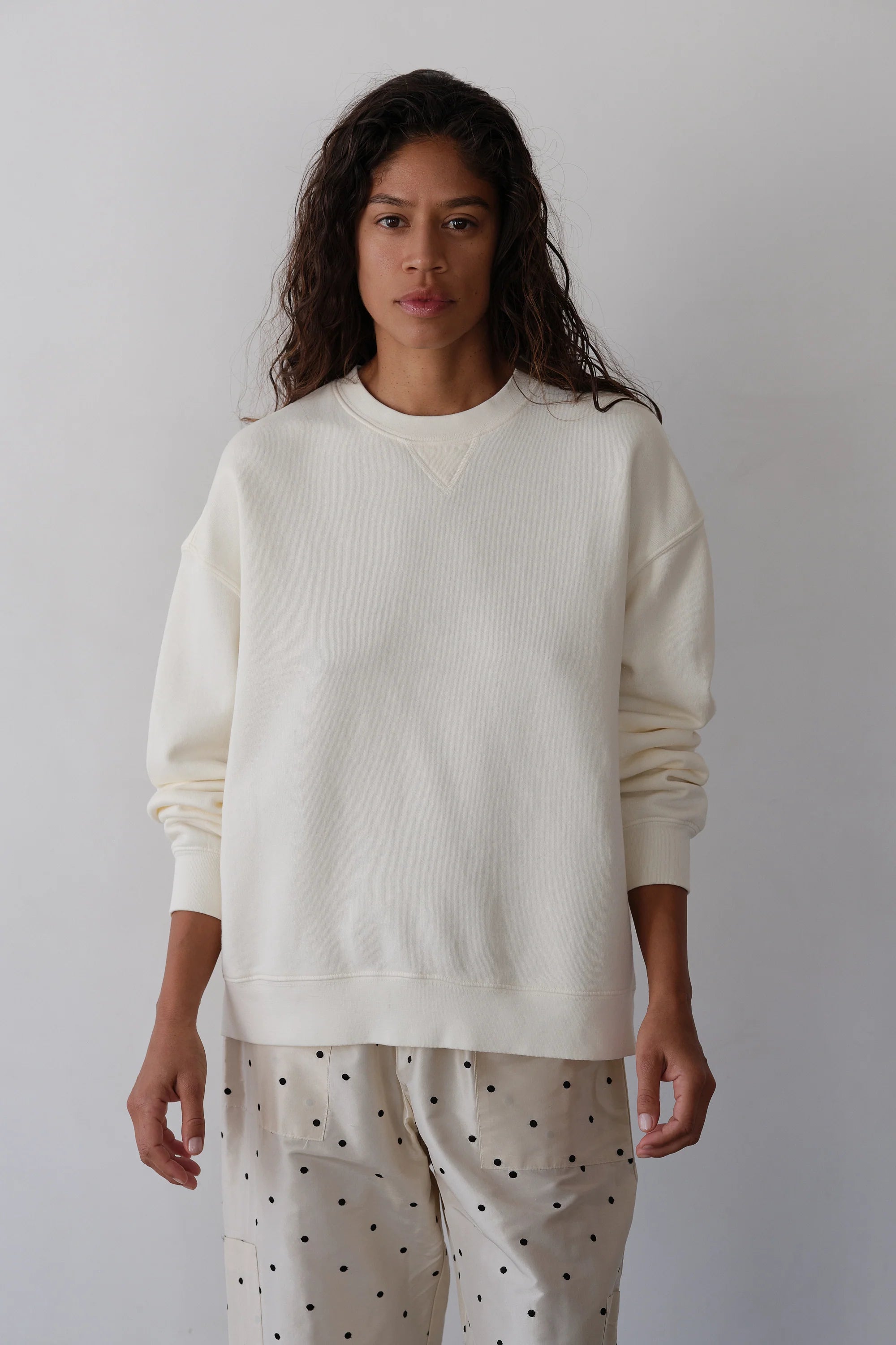 Donni The Eco-Fleece Oversized Sweatshirt | Creme