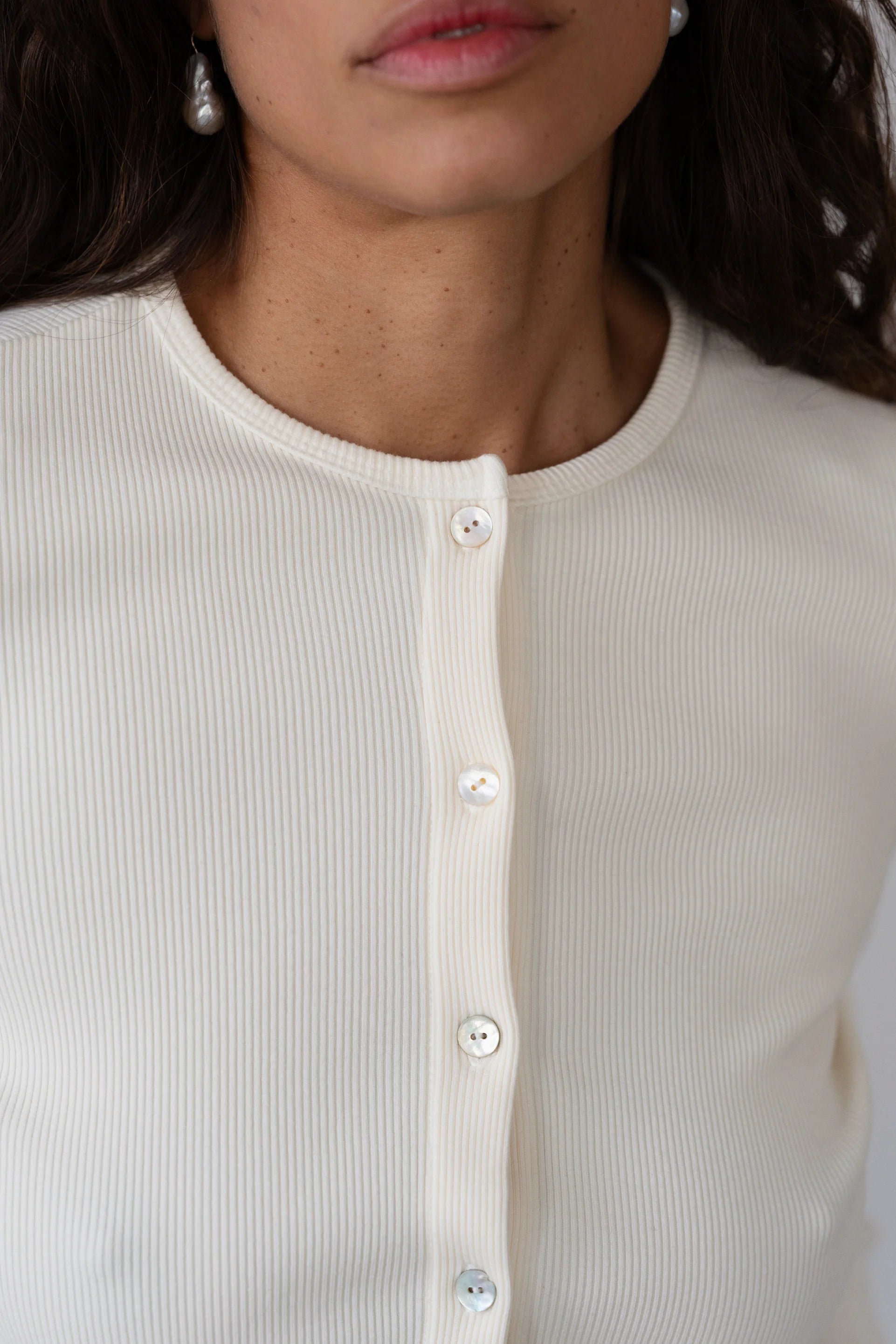 Donni The Rib Cardi | Creme