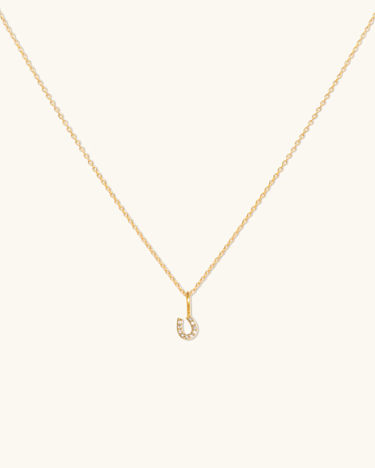 Leah Alexandra | Tiny Horseshoe Necklace | Gold