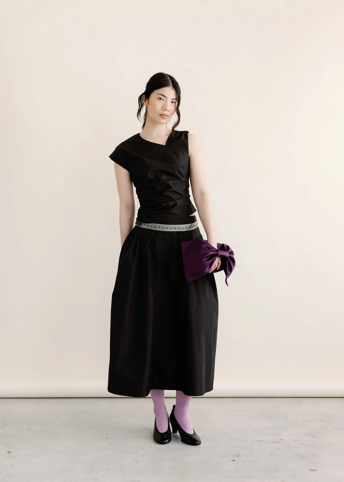 A Bronze Age | Arc Skirt| Black Taffeta