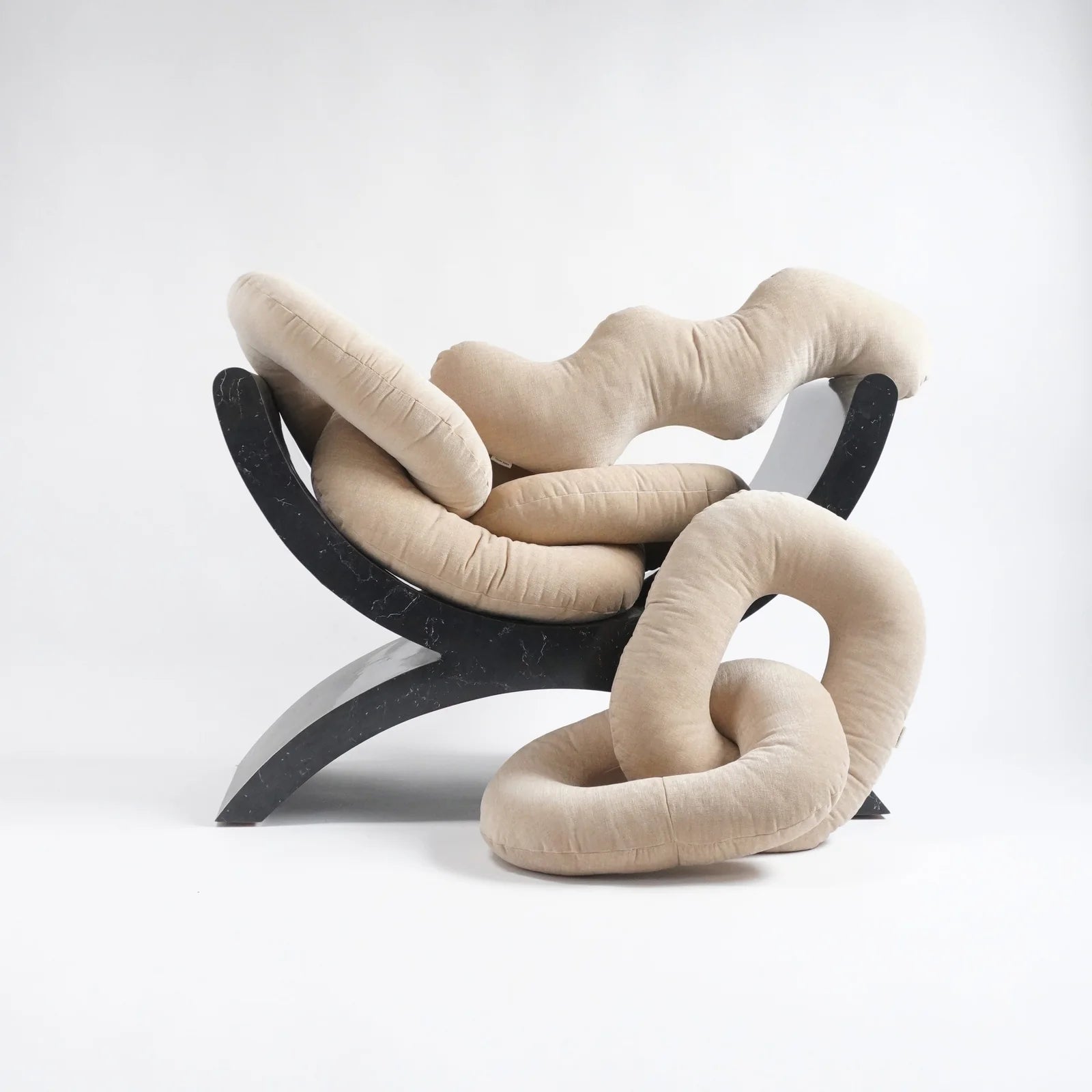 Annie Axtell Chain Link Pillow | Oat Chenille