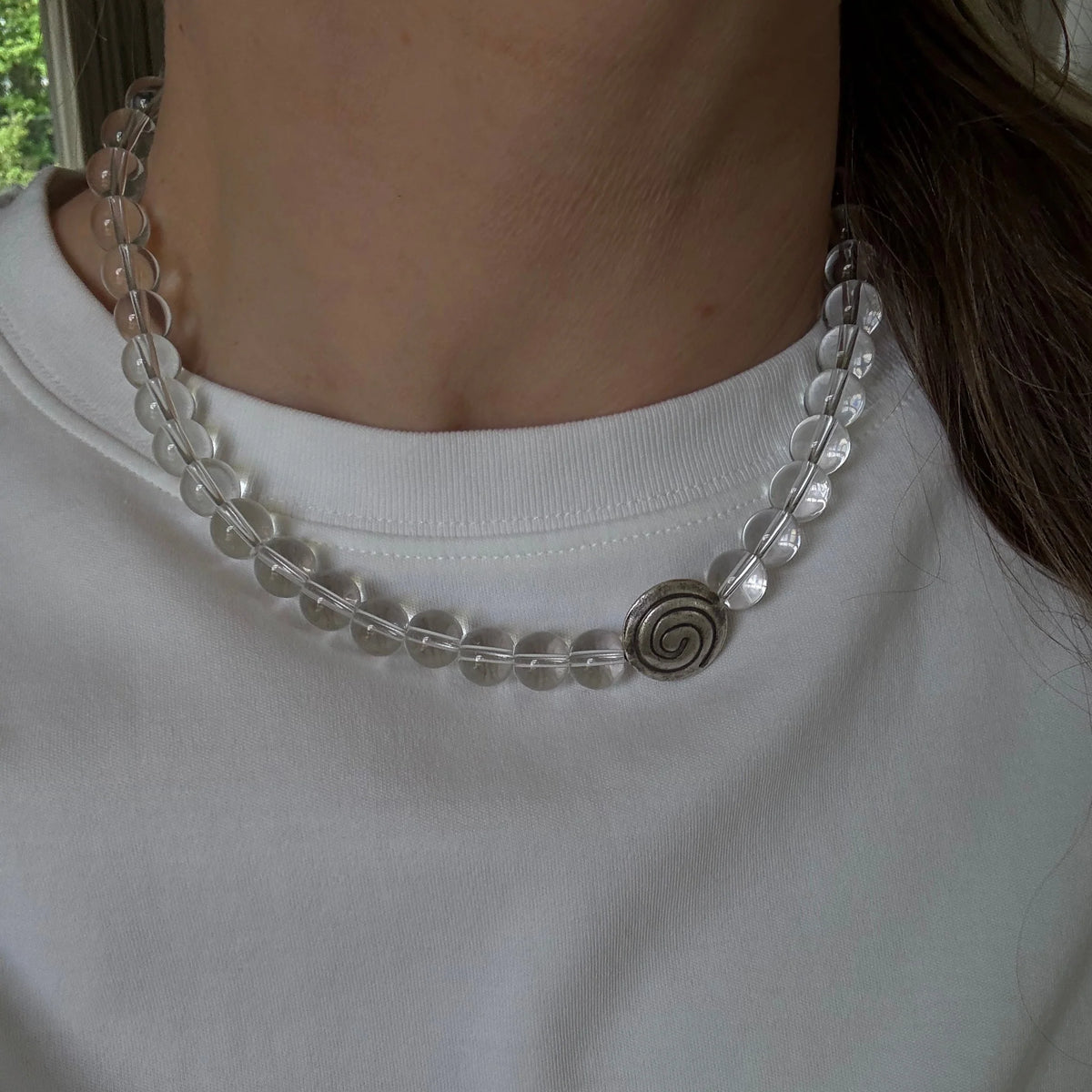 I Said Oui | Clear Quartz Spiral Necklace