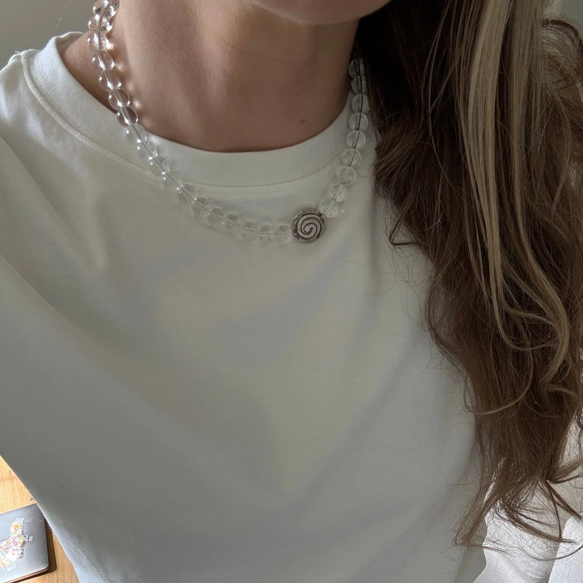 I Said Oui | Clear Quartz Spiral Necklace