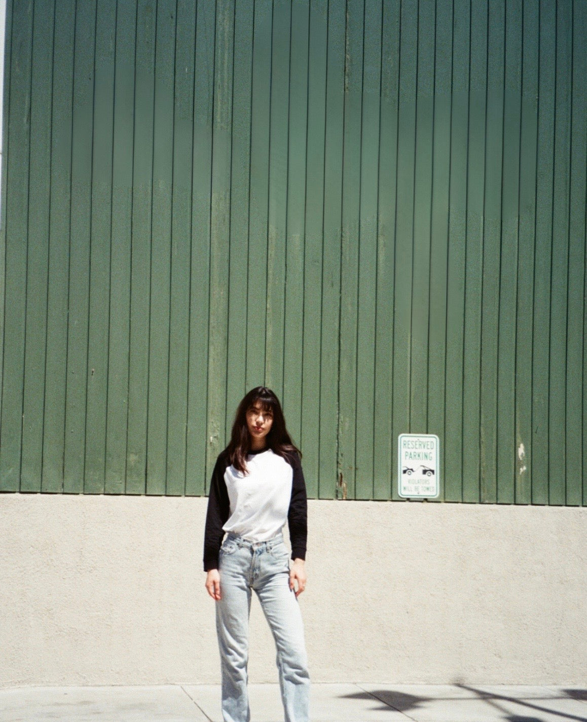 Tomorrow in a Year| Loose Fit Raglan Baseball Tee| Black/White
