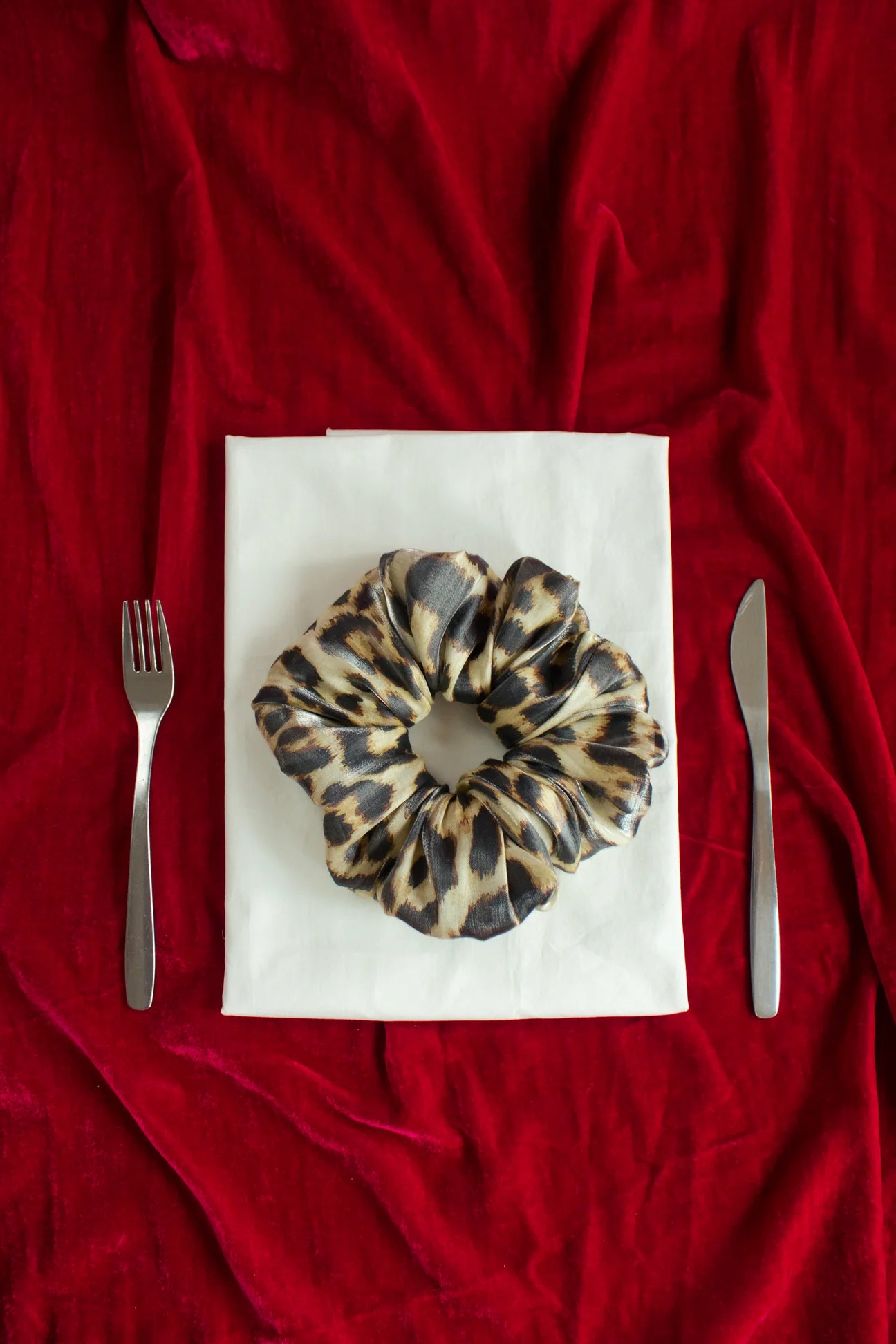 A Bronze Age | Oversized Scrunchie | Leopard Gloss