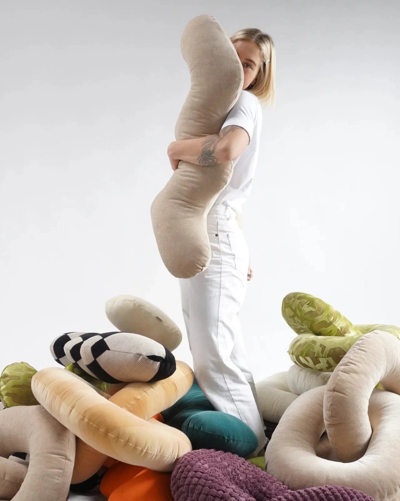 Annie Axtell Wiggle Pillow | Oat Chenille