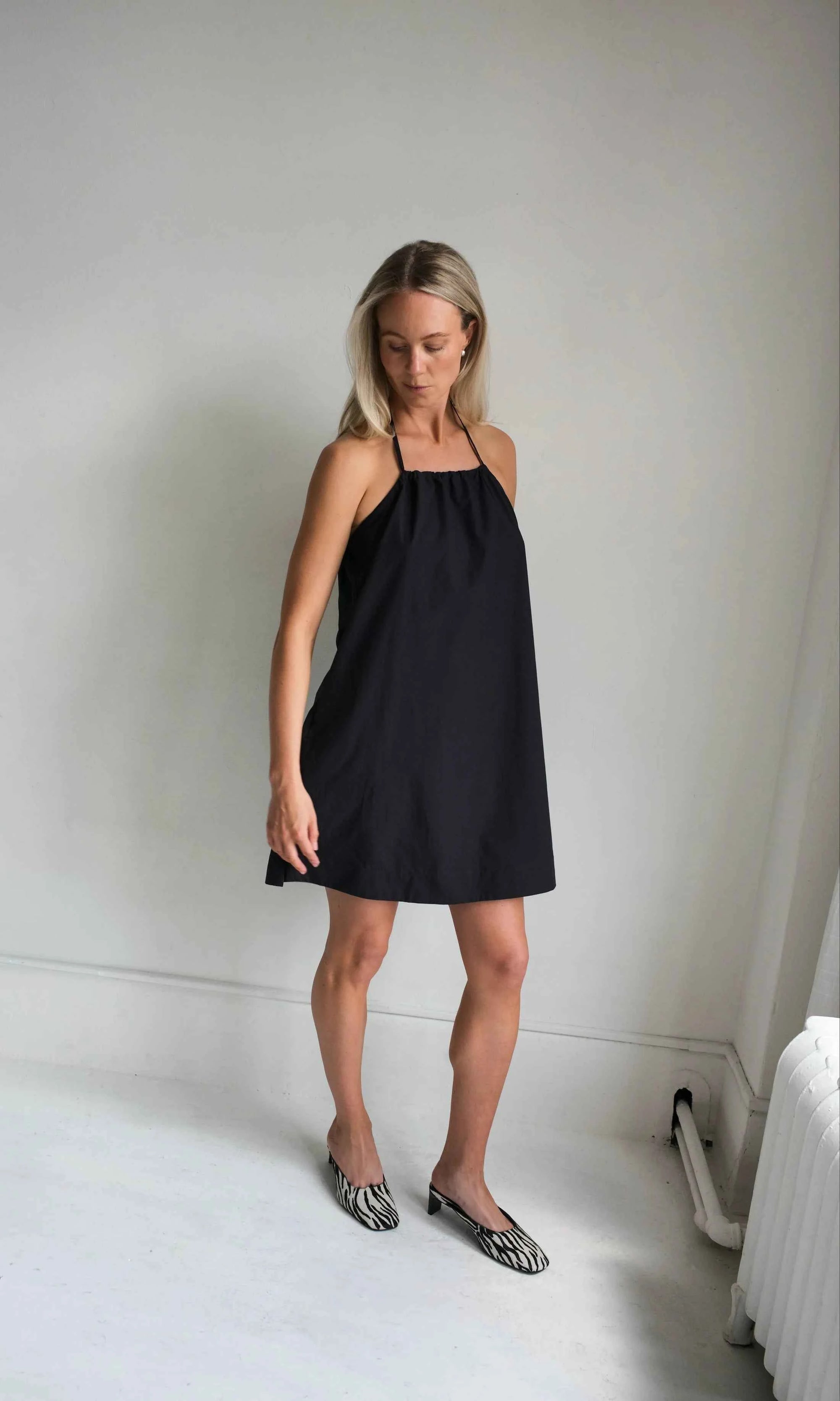 Volay | The Tie Back Halter Dress | Navy