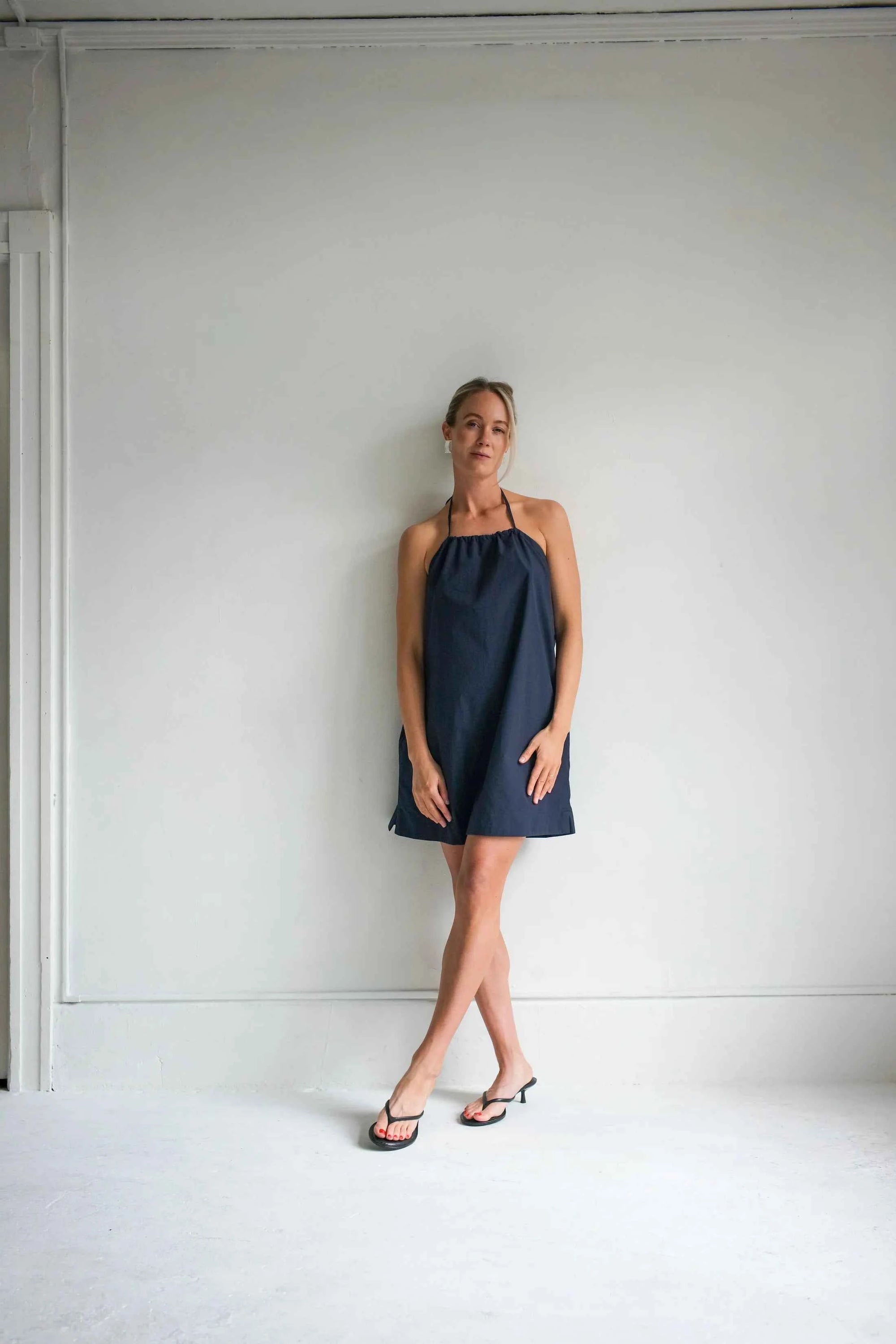 Volay | The Tie Back Halter Dress | Black