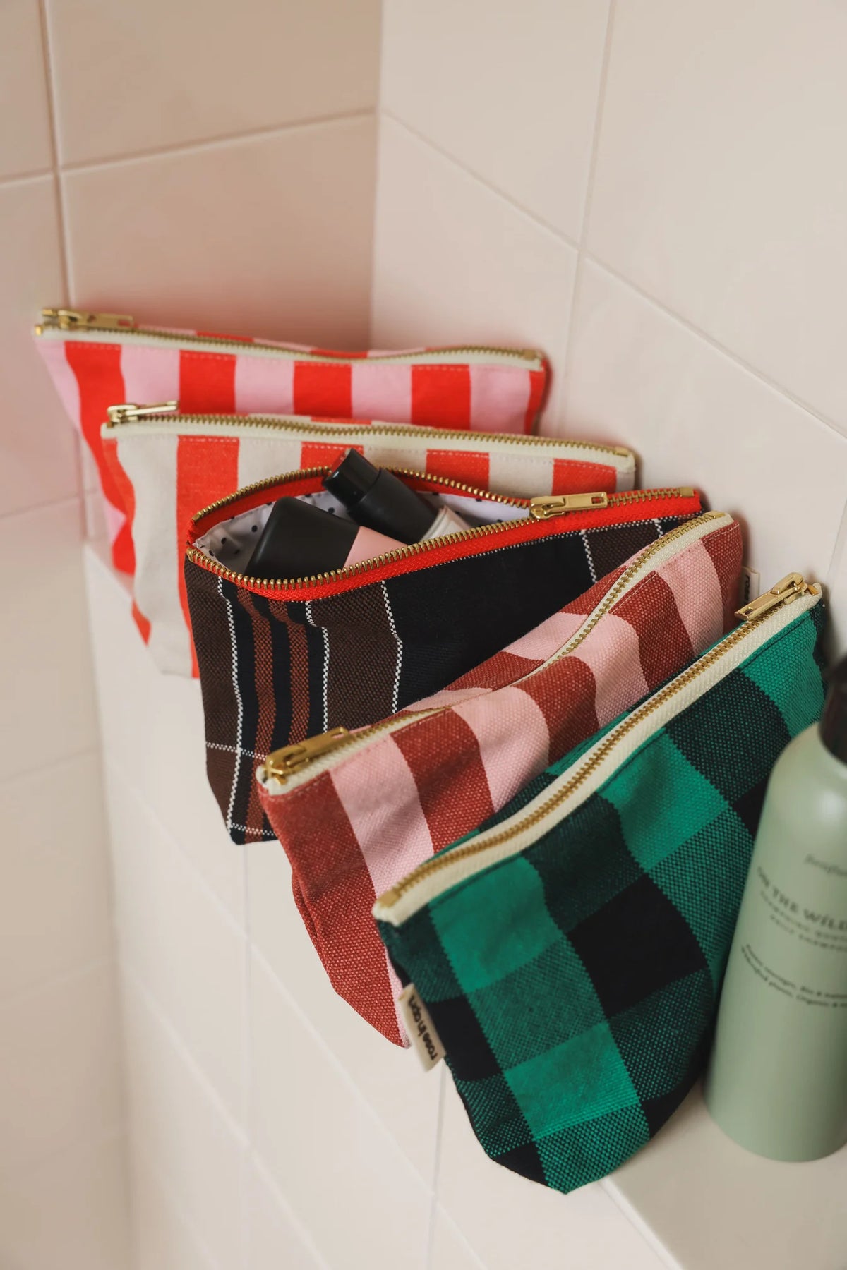The Midi Pouch | Vichy Green