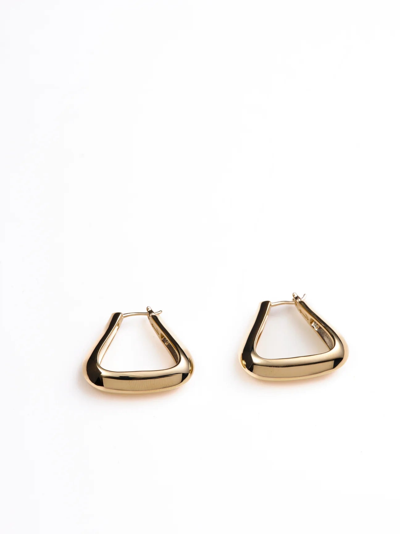 THEIR| Lyle Medium Triangle Hoops | Gold - Paloma