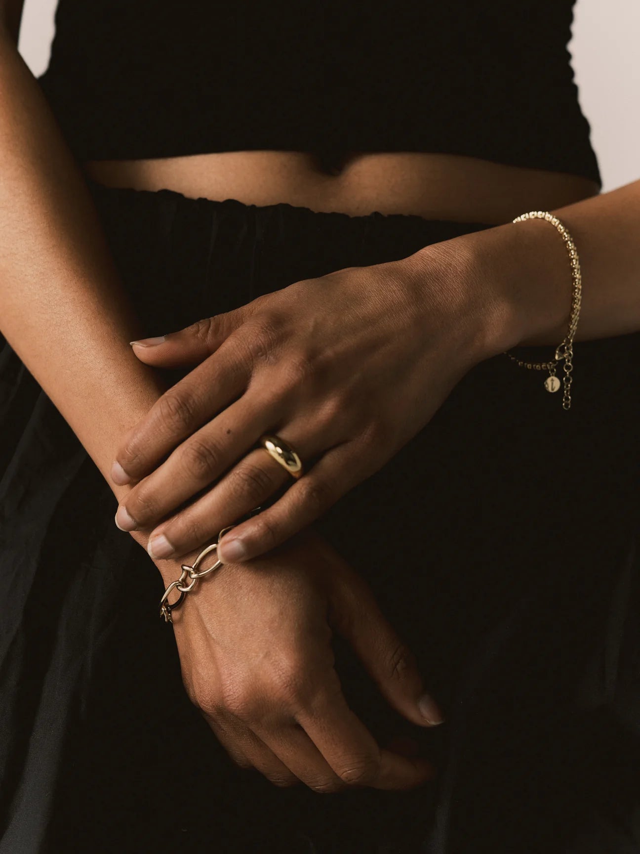 THEIR| Natalie Thick Dome Ring | Gold
