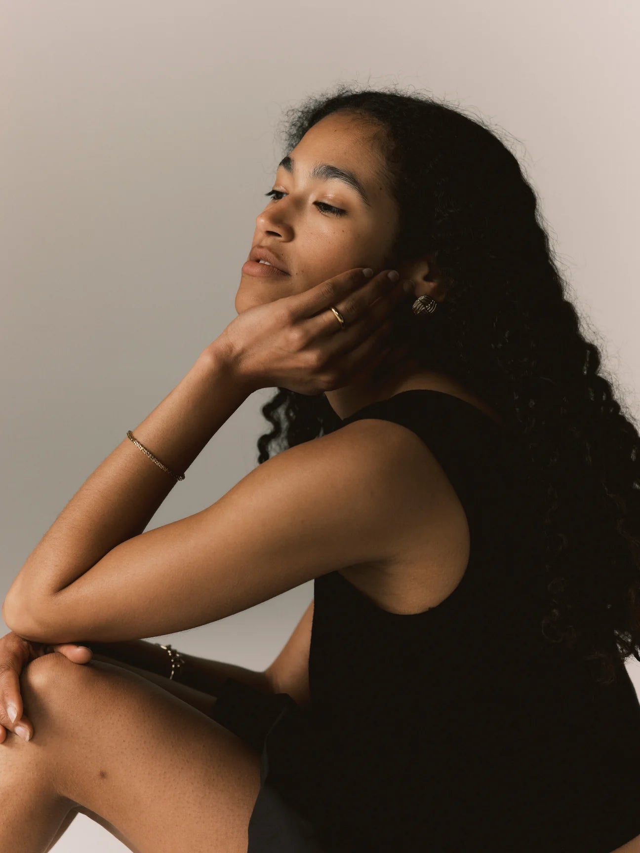 THEIR| Natalie Thin Dome Ring |Gold