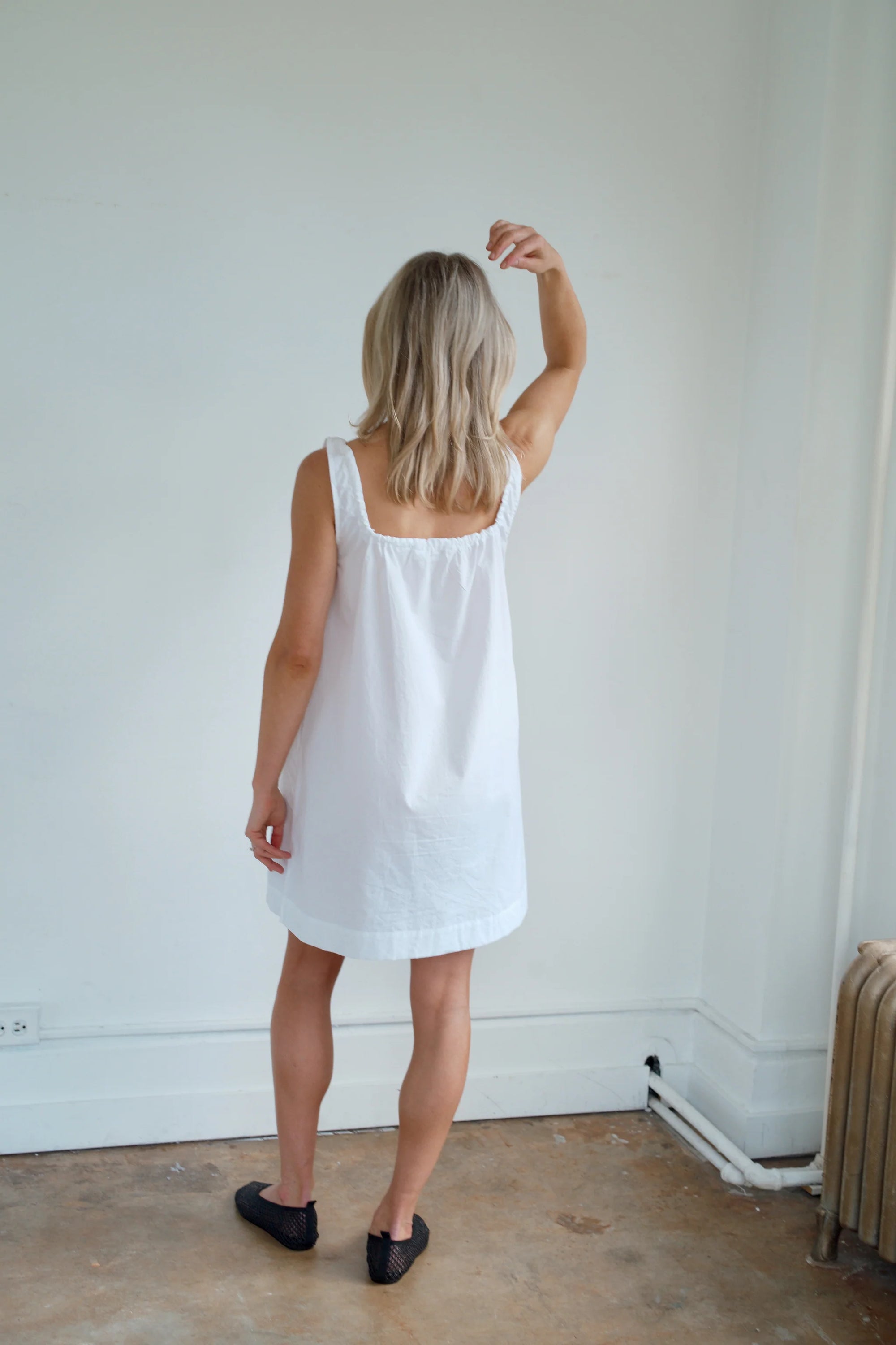 Volay | Tie Front Dress | White
