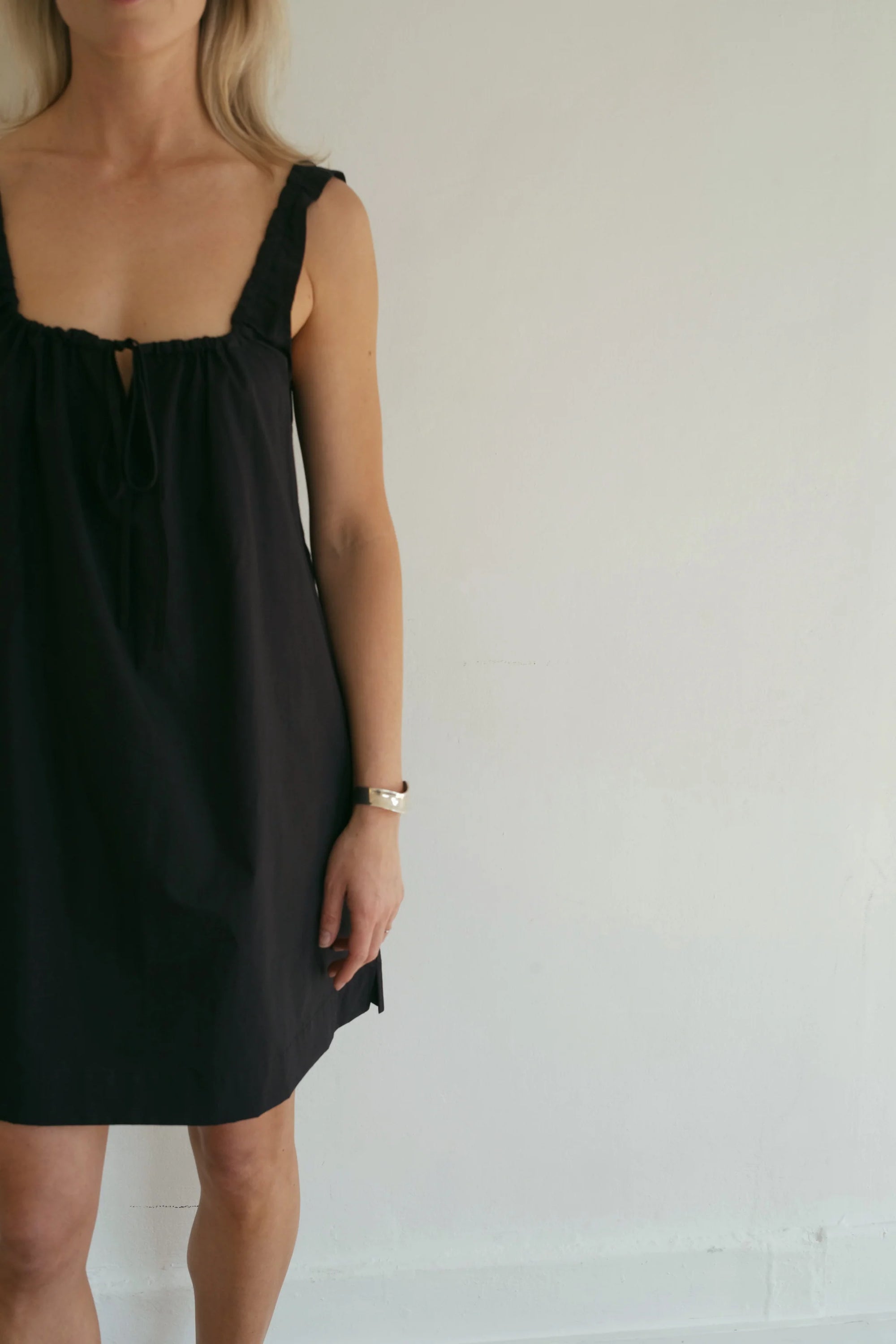 Volay | Tie Front Dress | Black - Paloma