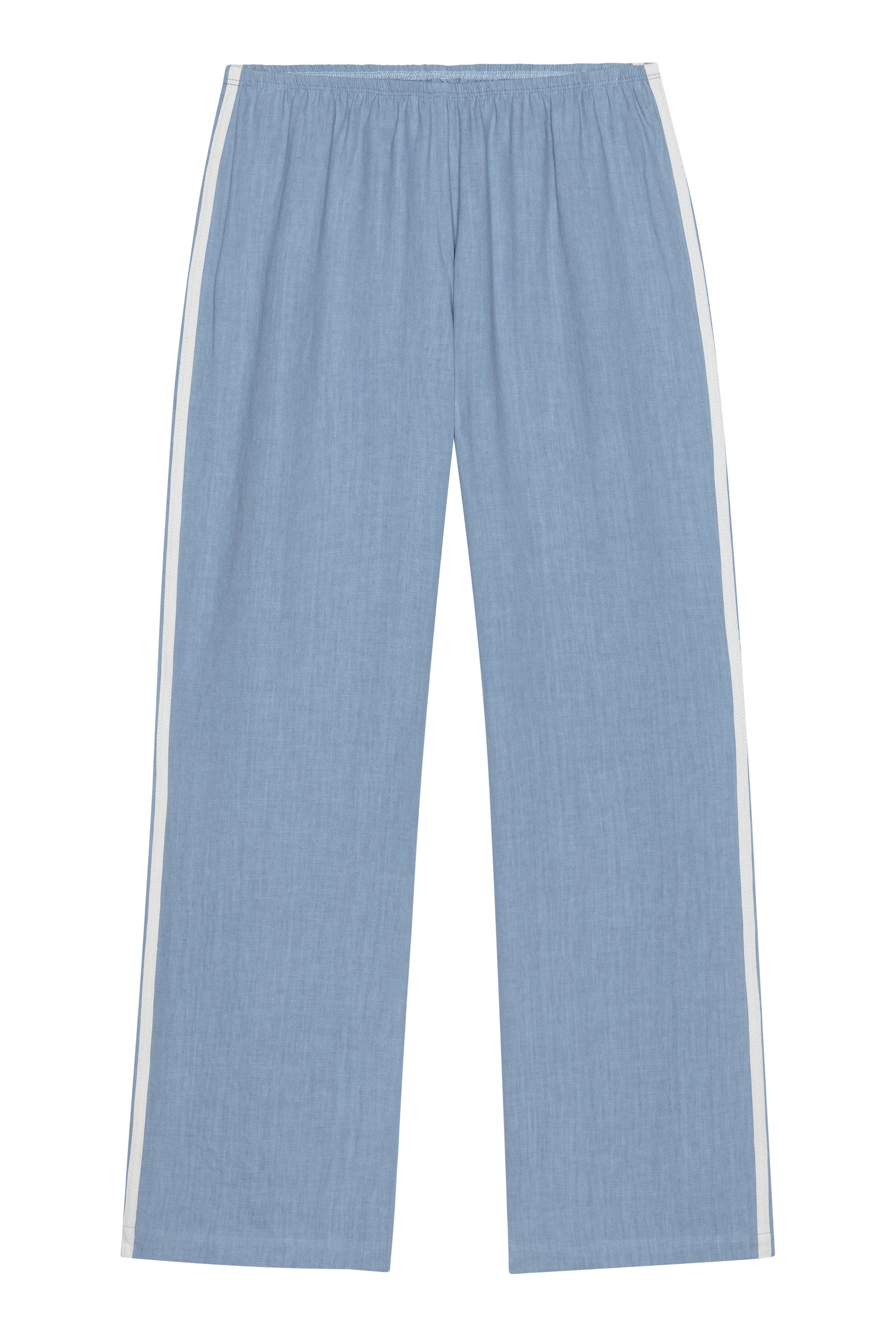 Donni | The Linen Crop Stripe Pant| Lapis - NEW