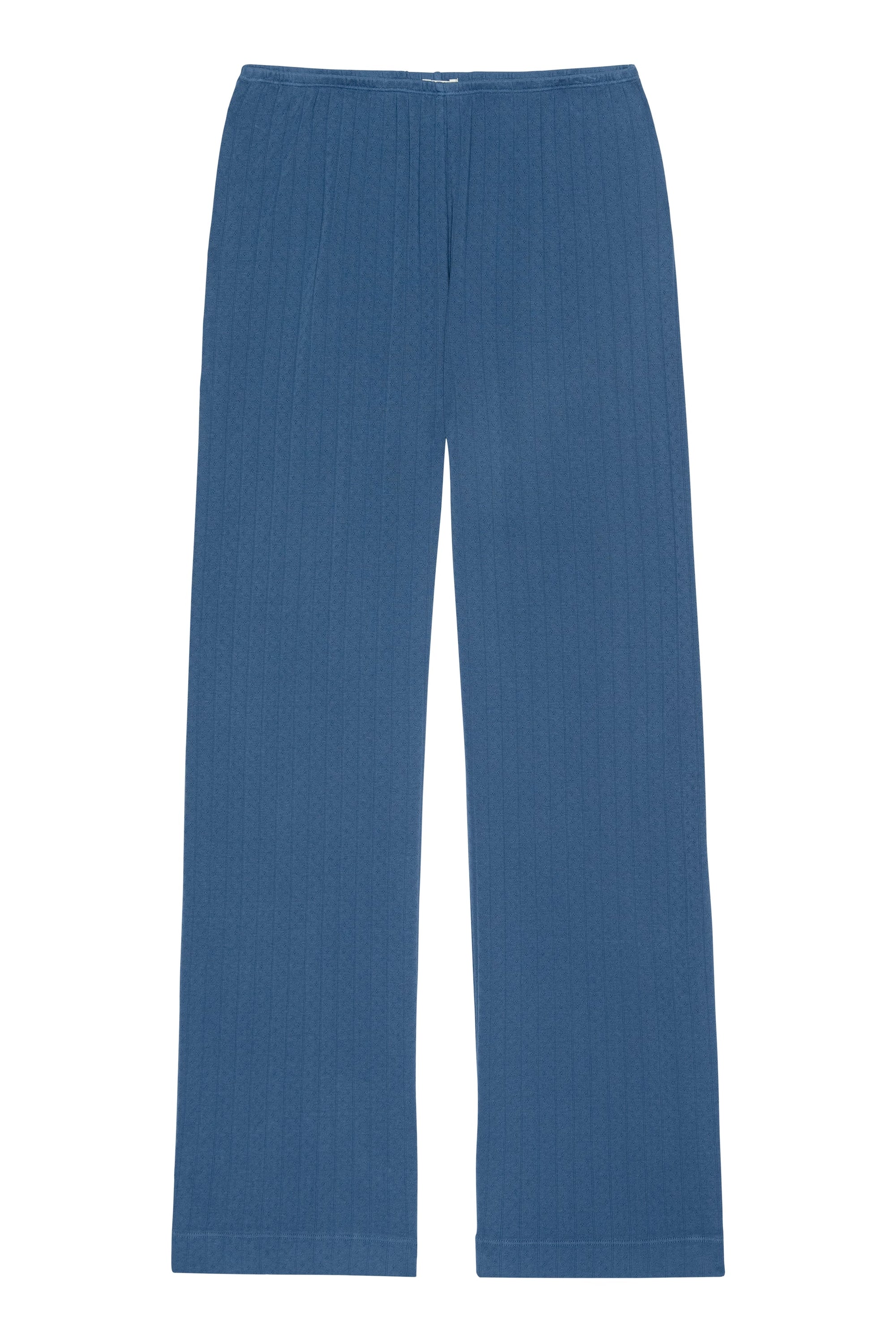 Donni Pointelle Simple Crop Pant | Blueberry